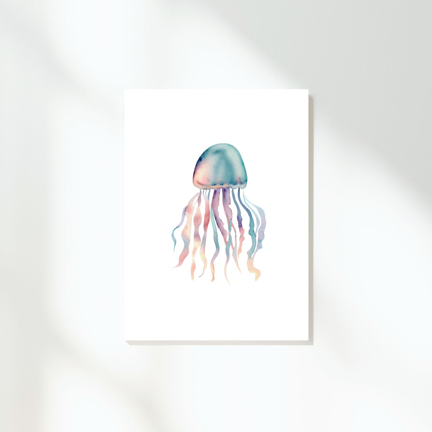 Jellyfish Rainbow Wall Art Canvas Print