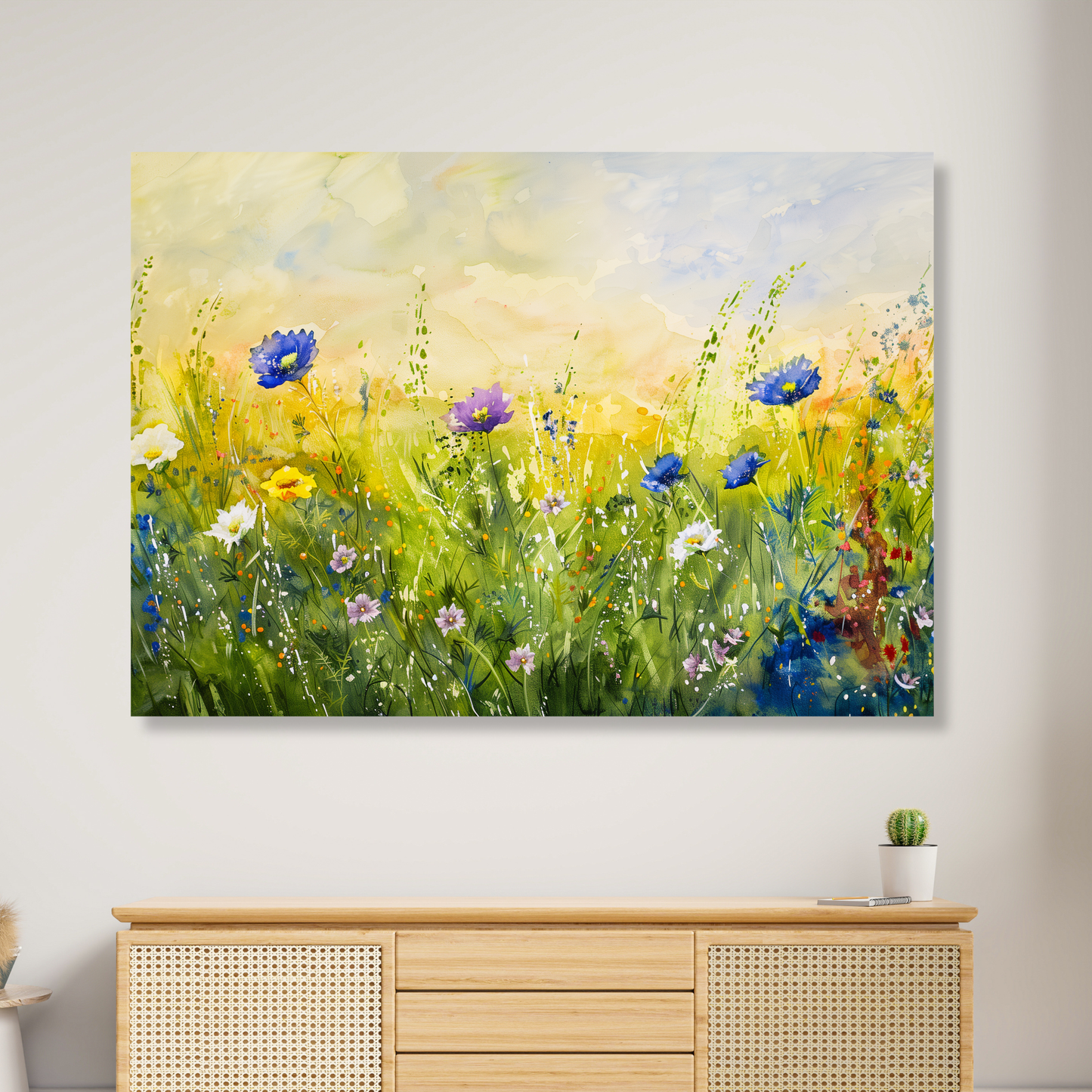 A Field Of Wildflowers Wall Art Canvas Print