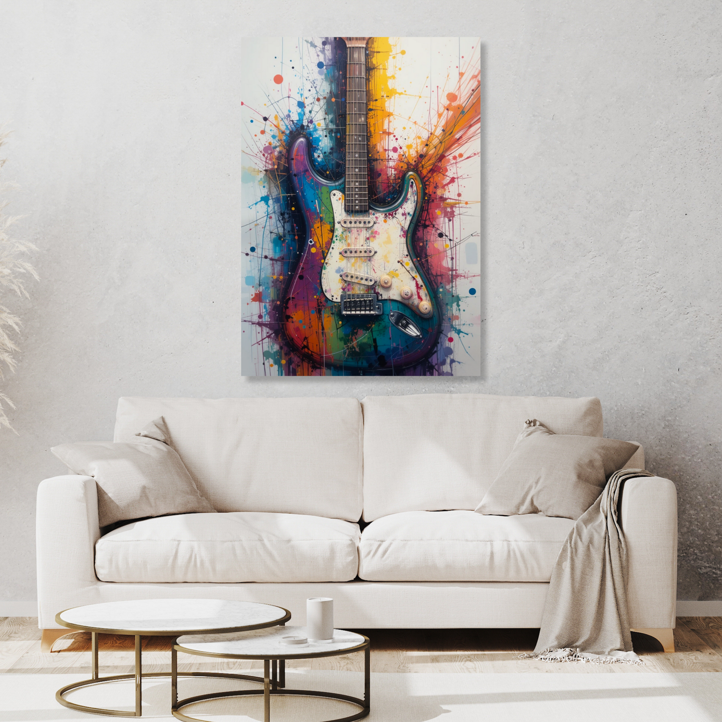 Electric Guitar Wall Art Canvas Print