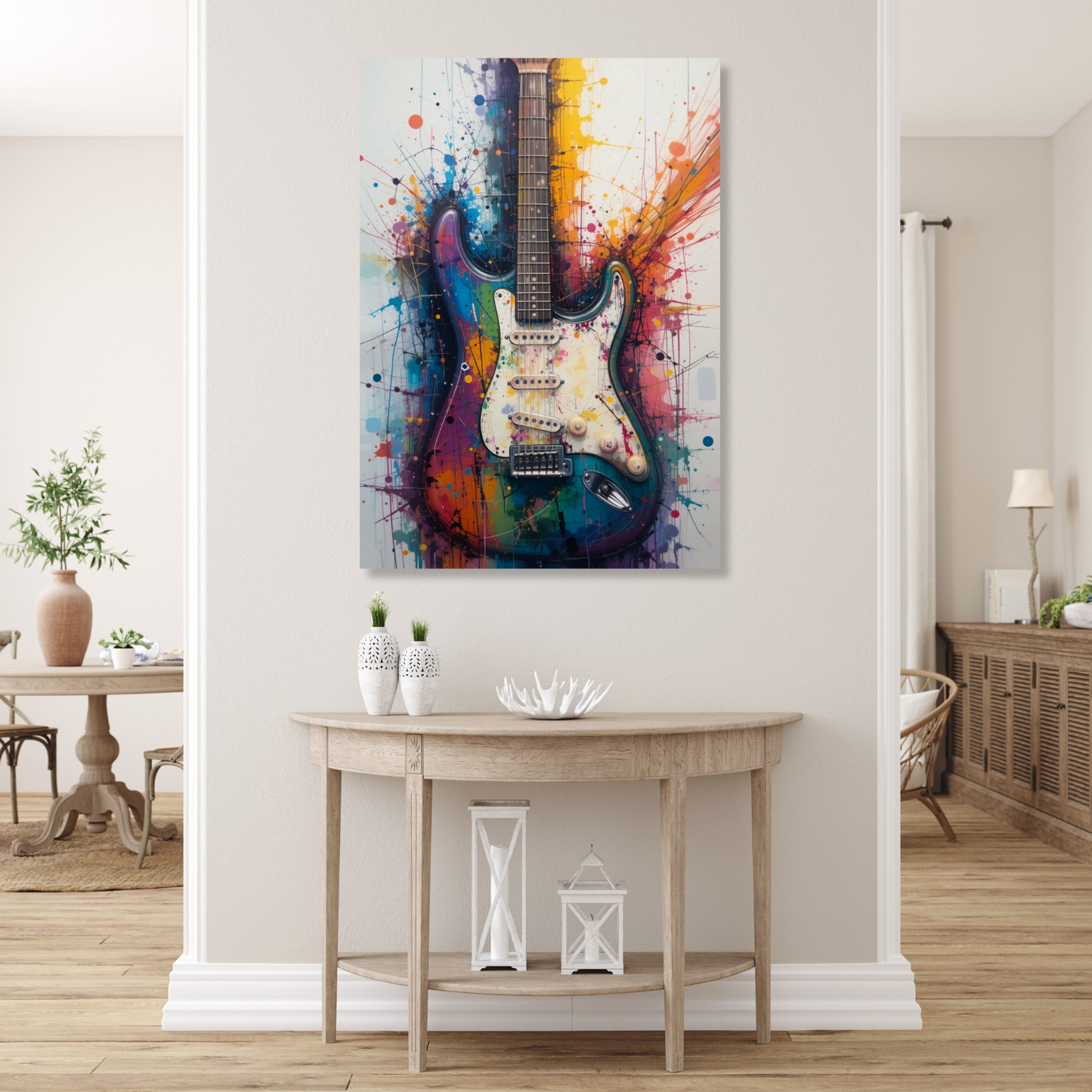 Electric Guitar Wall Art Canvas Print