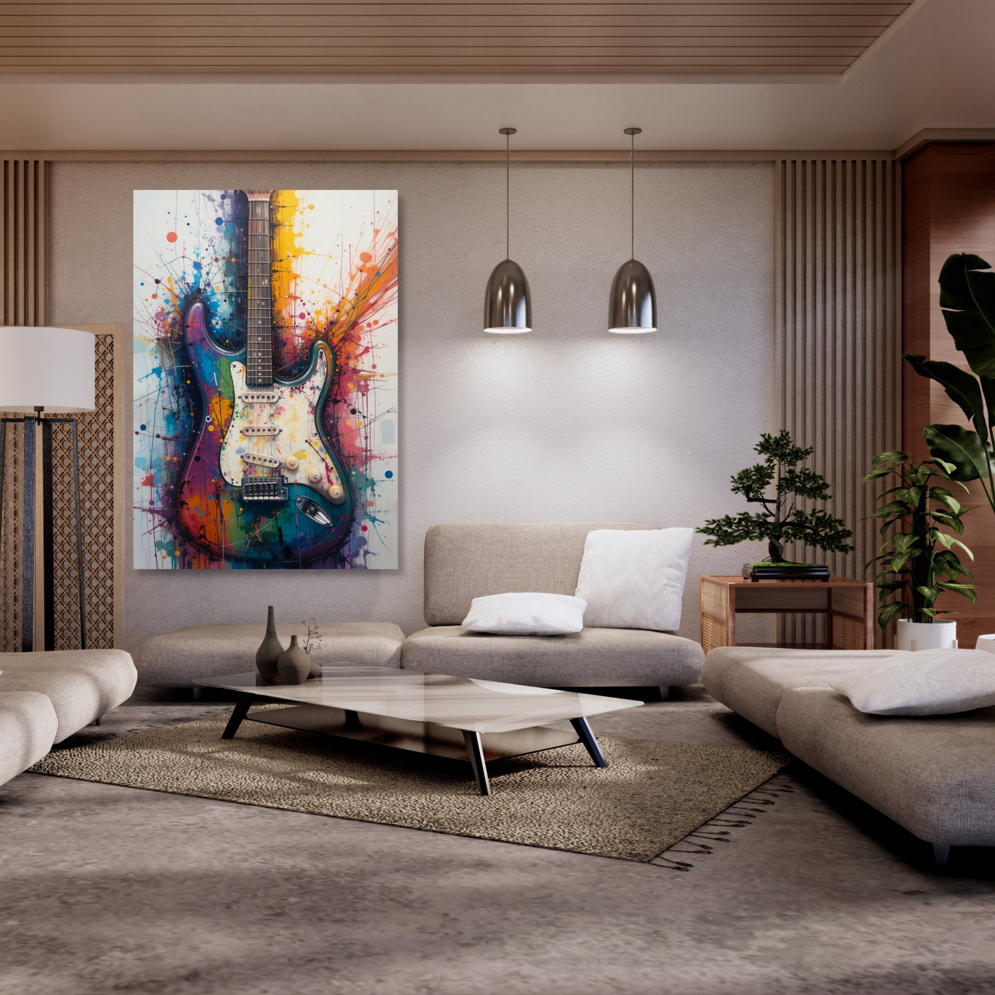 Electric Guitar Wall Art Canvas Print