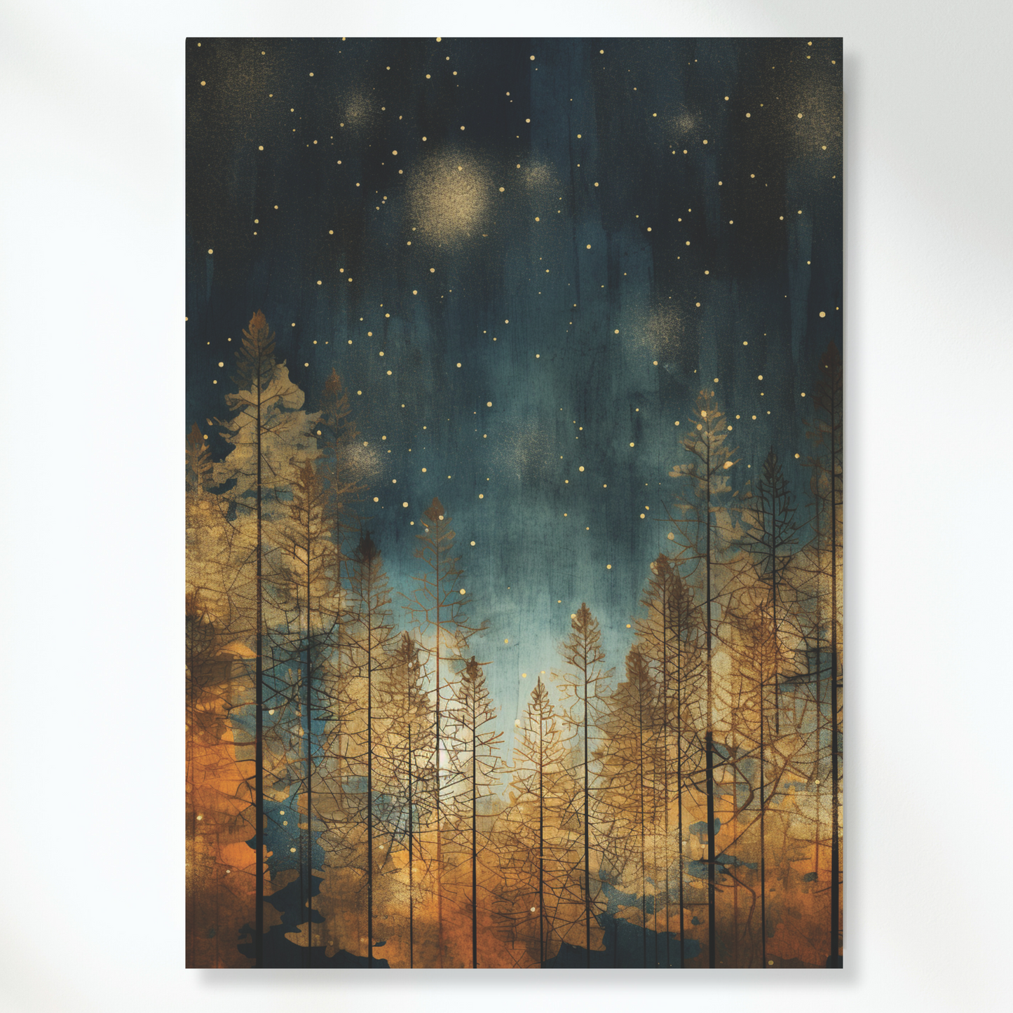 Autumn At Night Wall Art Canvas Print
