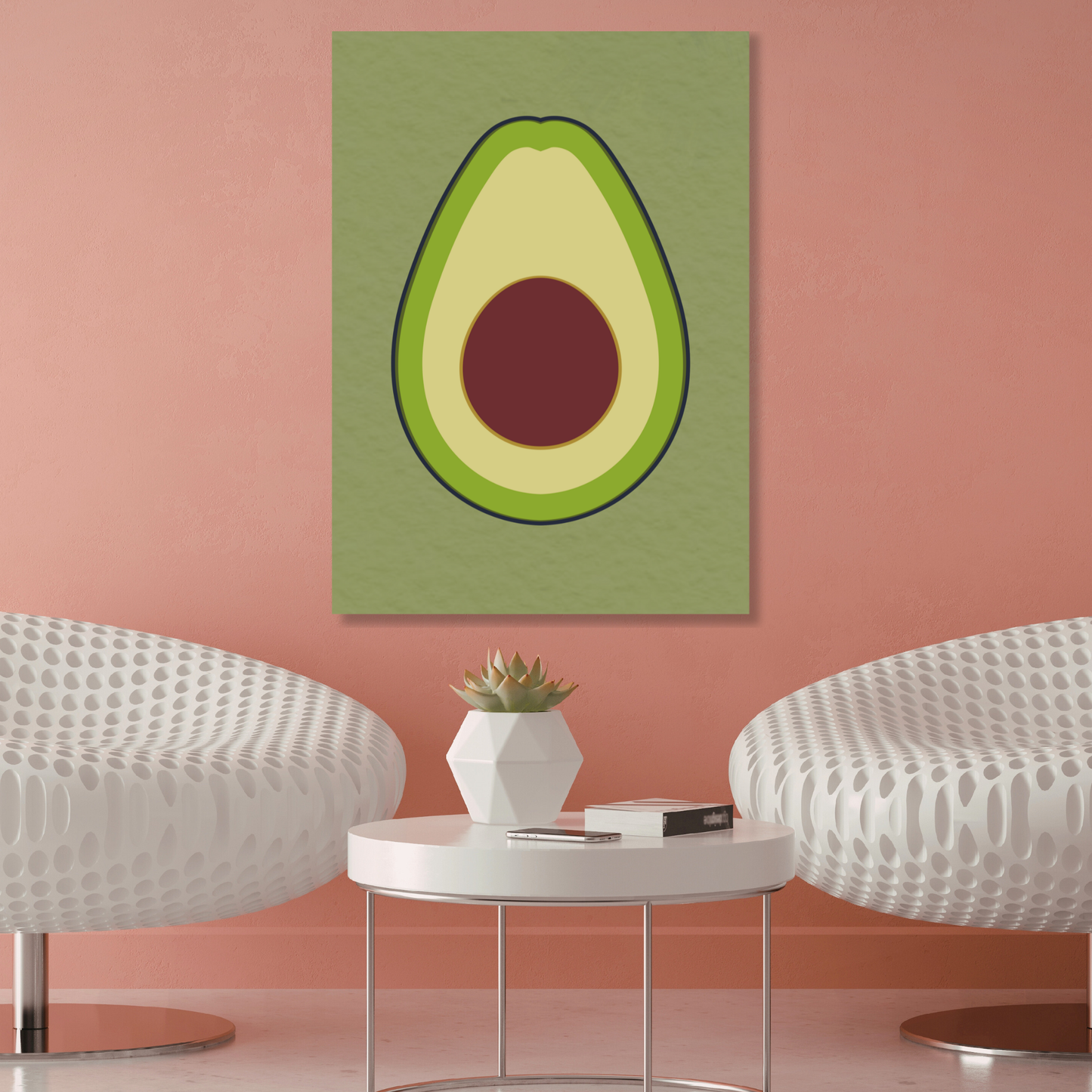 Avocado Wall Art Canvas Print