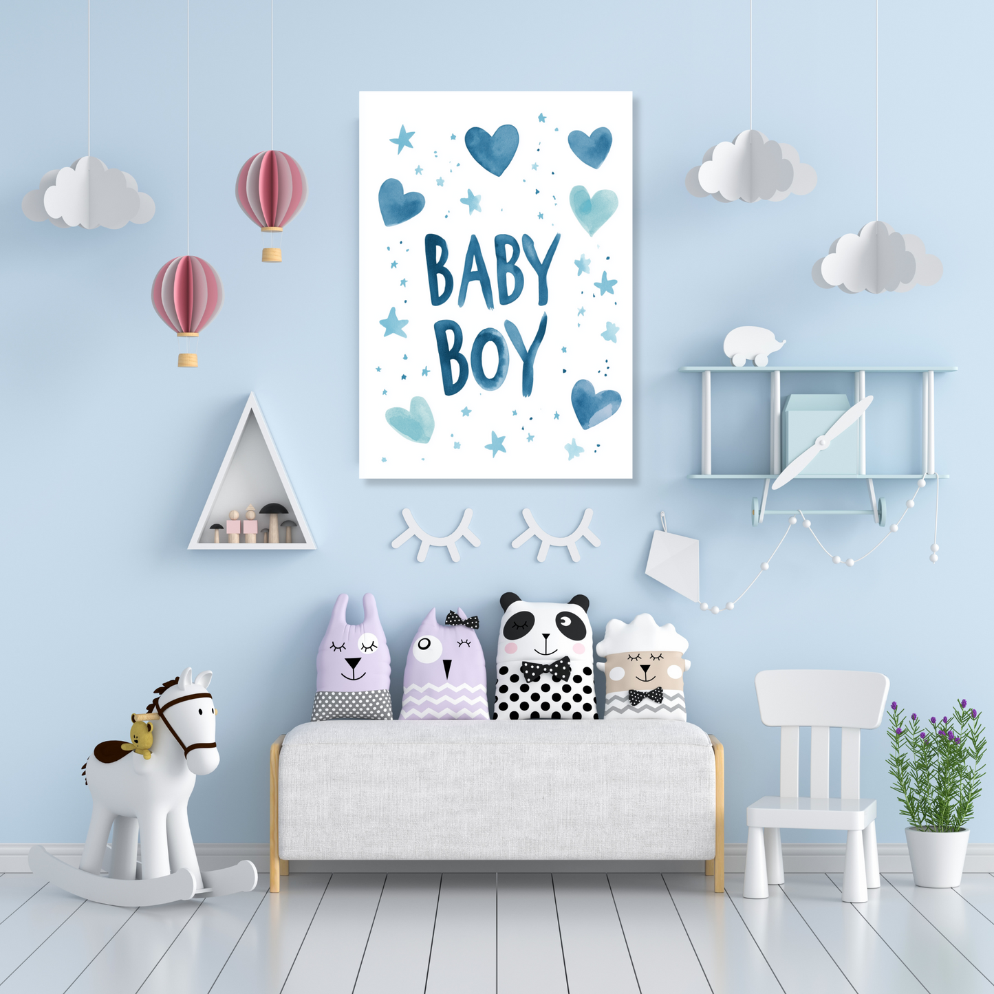 Baby Boy Canvas Wall Art Print