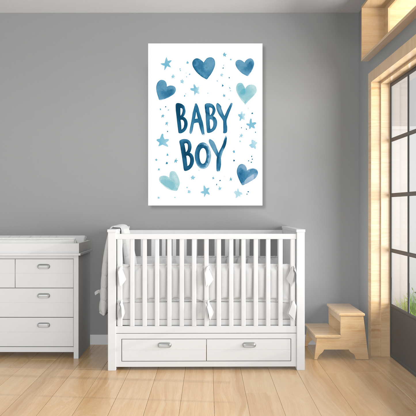Baby Boy Canvas Wall Art Print