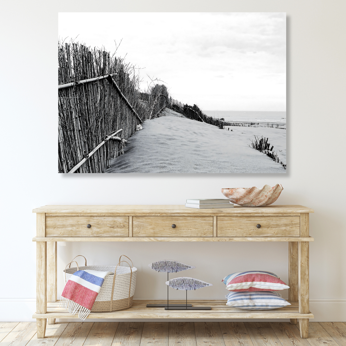 Beach Walk Wall Art Canvas Print