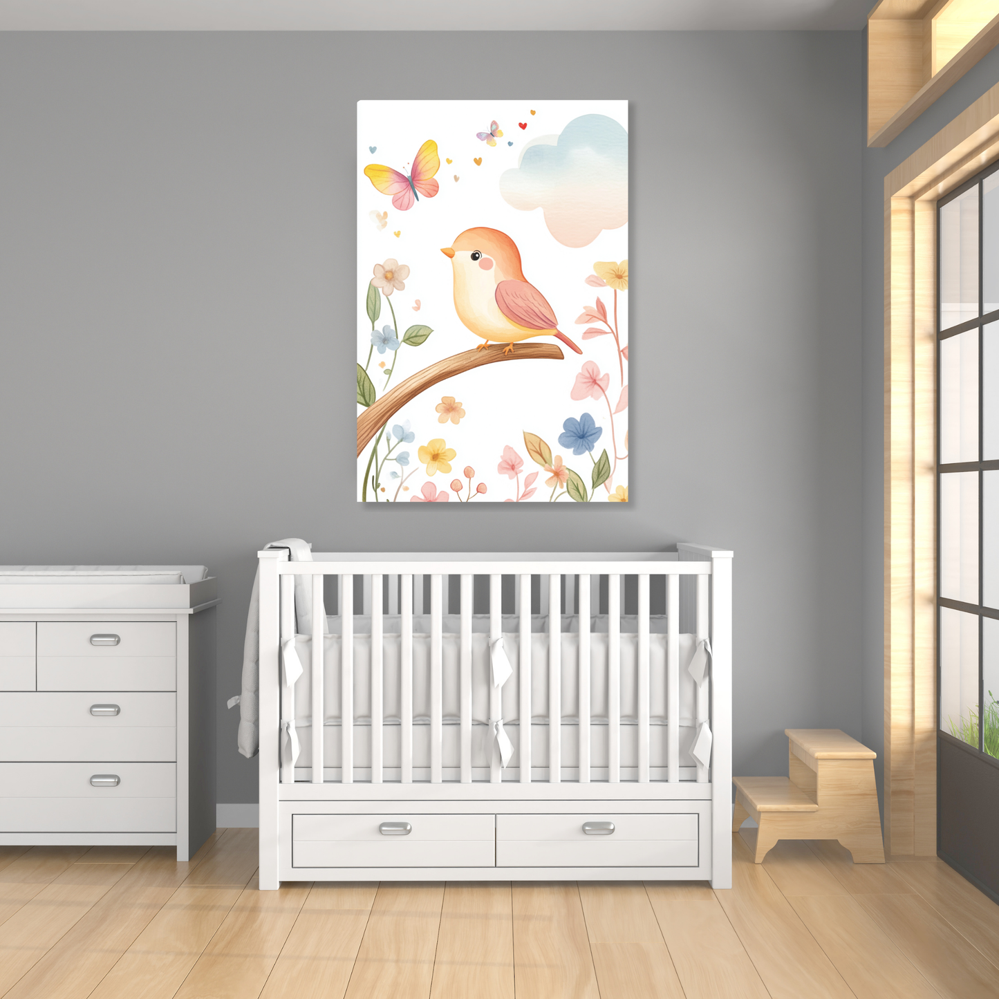 Beatrice Bird Canvas Wall Art Print
