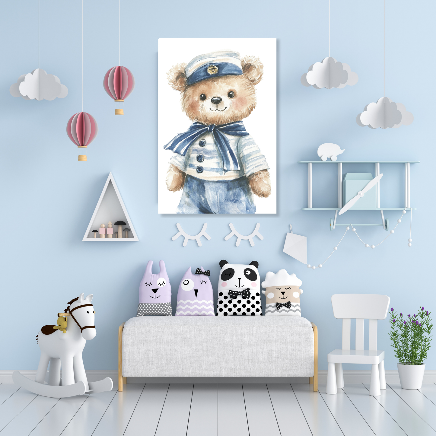 Bevis Bear Canvas Wall Art Print