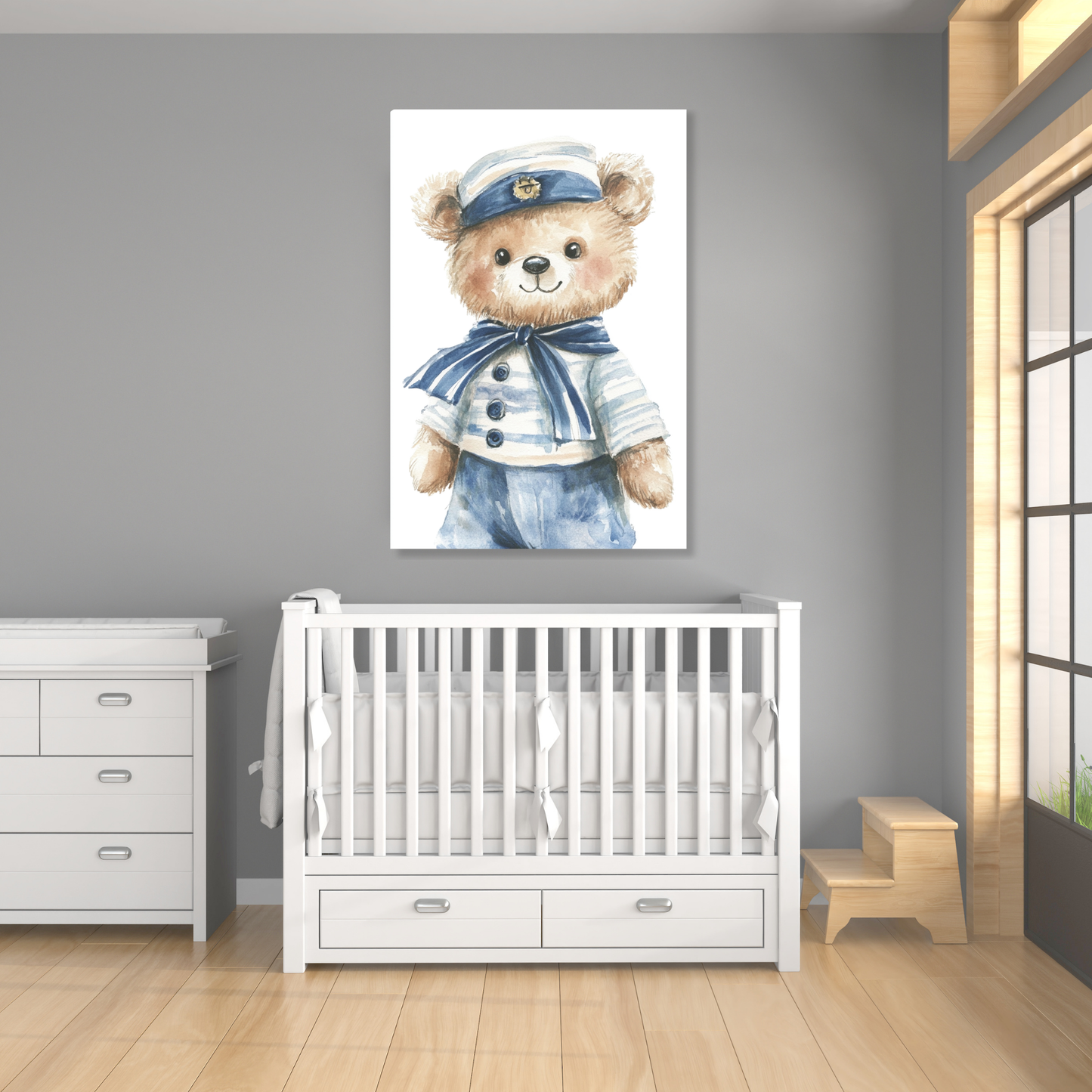 Bevis Bear Canvas Wall Art Print