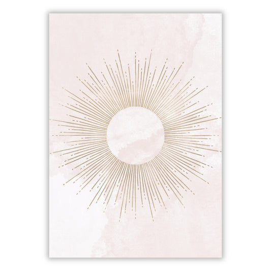 Boho Golden Sun Wall Art Canvas Print