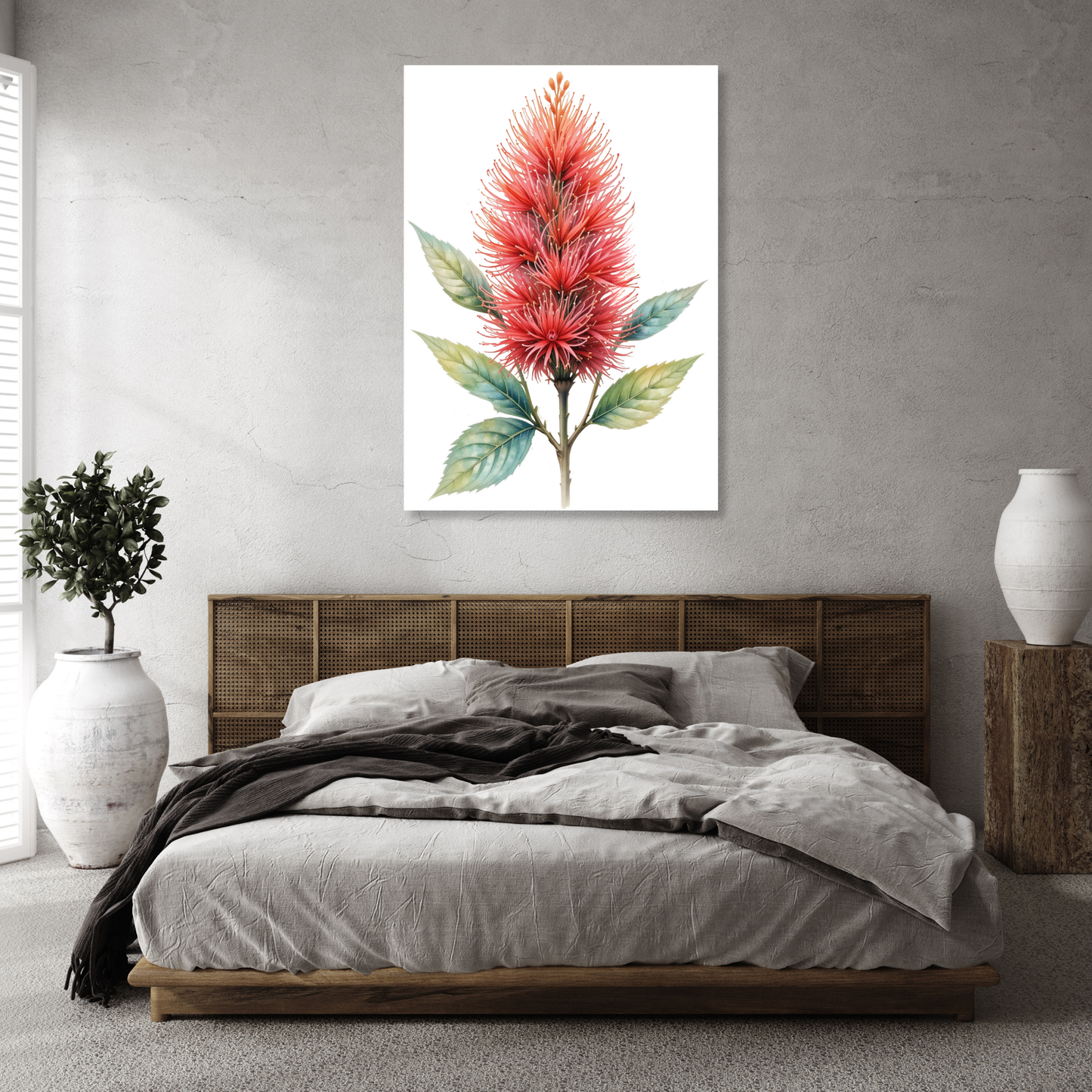 Bottlebrush Flower Wall Art Canvas Print