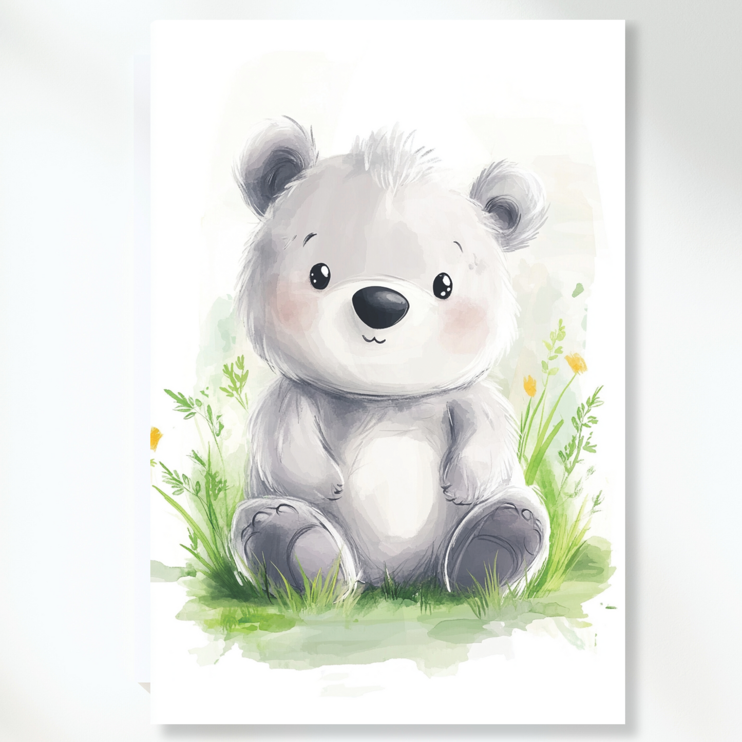 Brooklyn Bear Canvas Wall Art Print