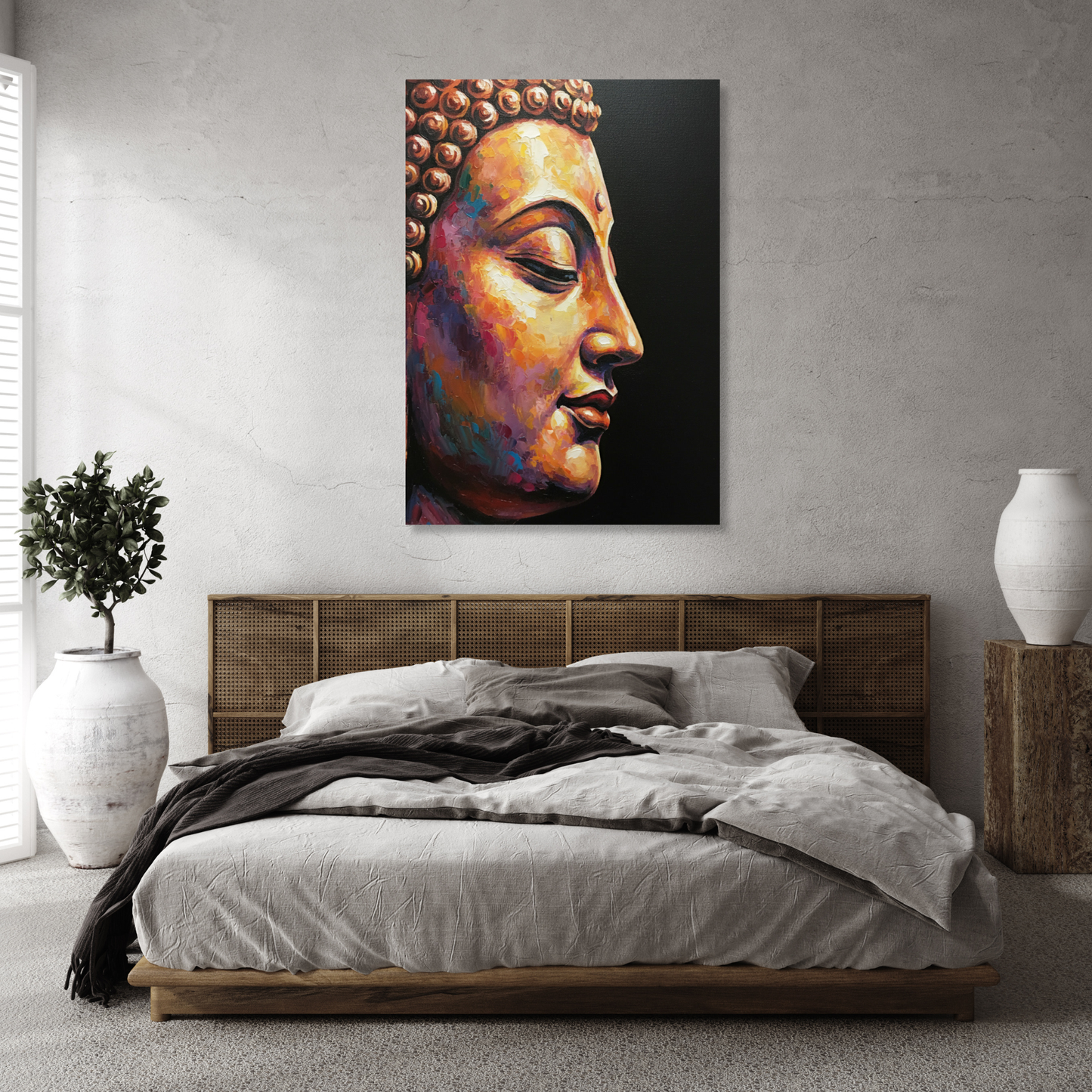 Side View Buddha Wall Art Canvas Print