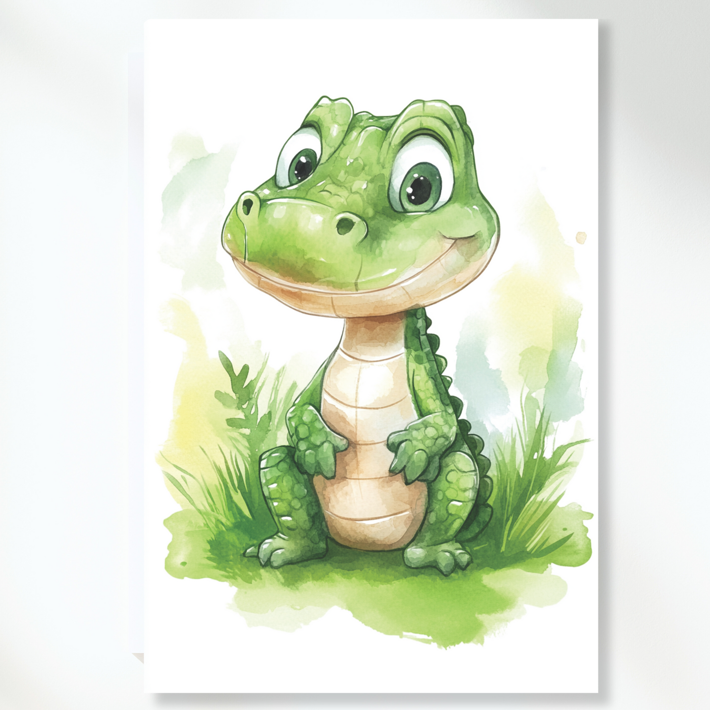 Calvin Crocodile Canvas Wall Art Print