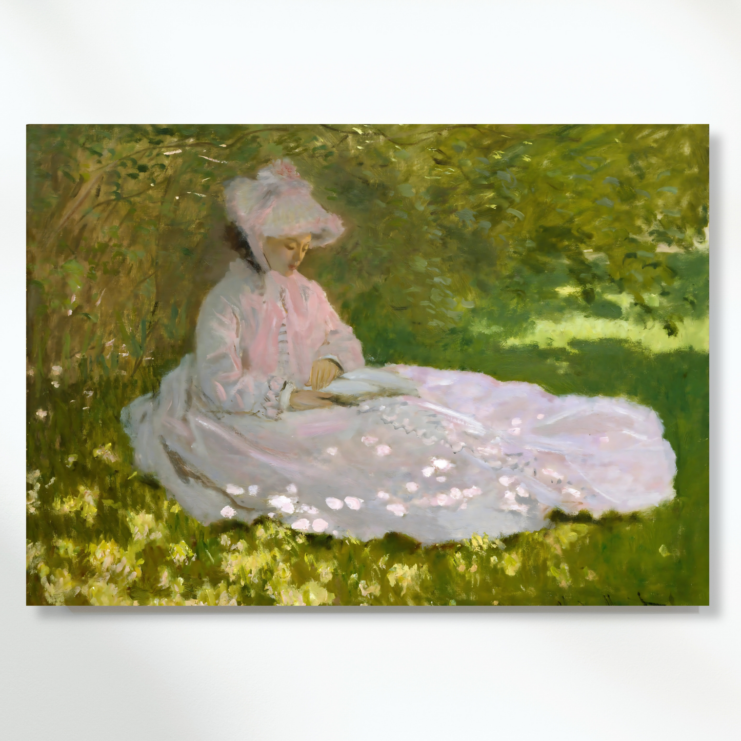 Claude Monet - A Woman Reading Wall Art Canvas Print