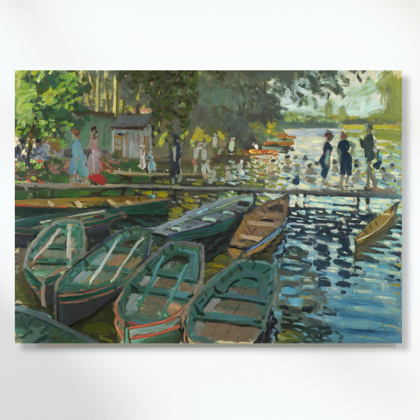 Claude Monet - Bathers at La Grenouillère Wall Art Canvas Print