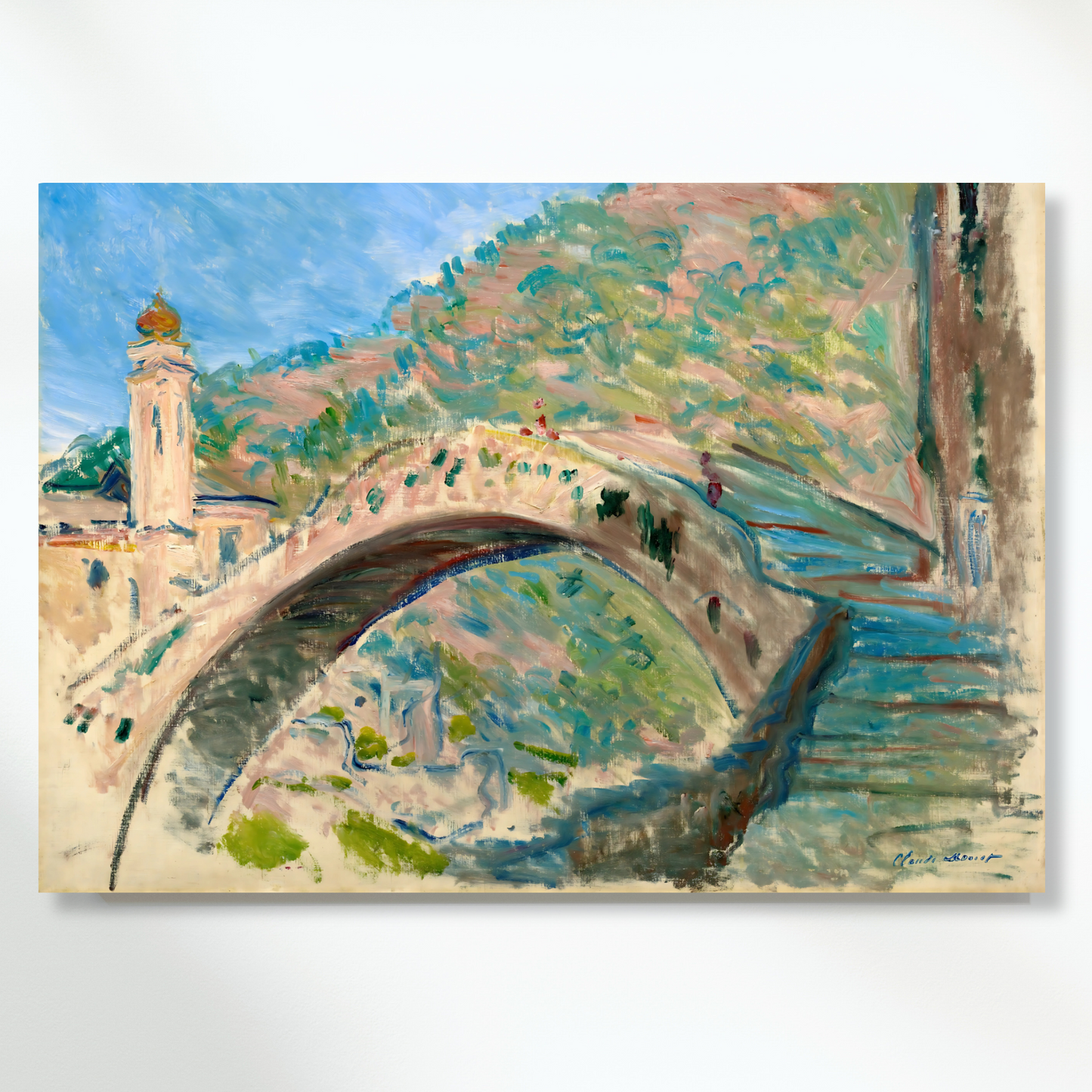 Claude Monet - Bridge At Dolceacqua Wall Art Canvas Print