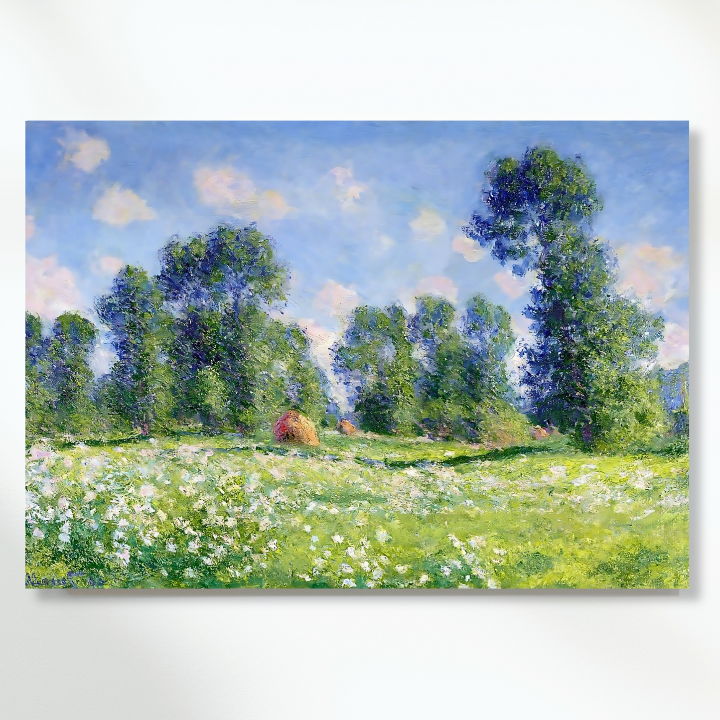 Claude Monet - Effect Of Spring Giverny Wall Art Canvas Print