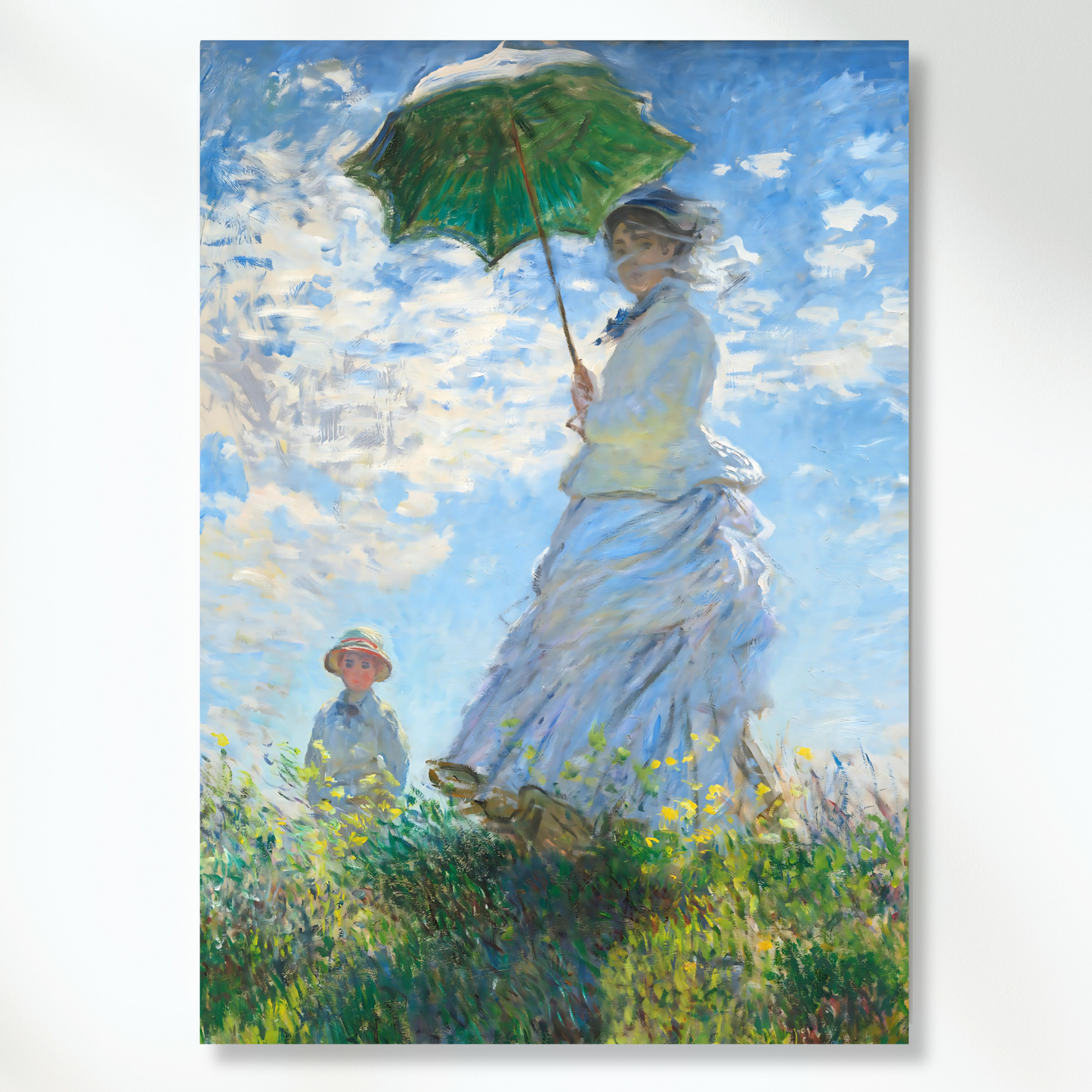 Claude Monet - Madame Monet and Her Son Wall Art Canvas Print