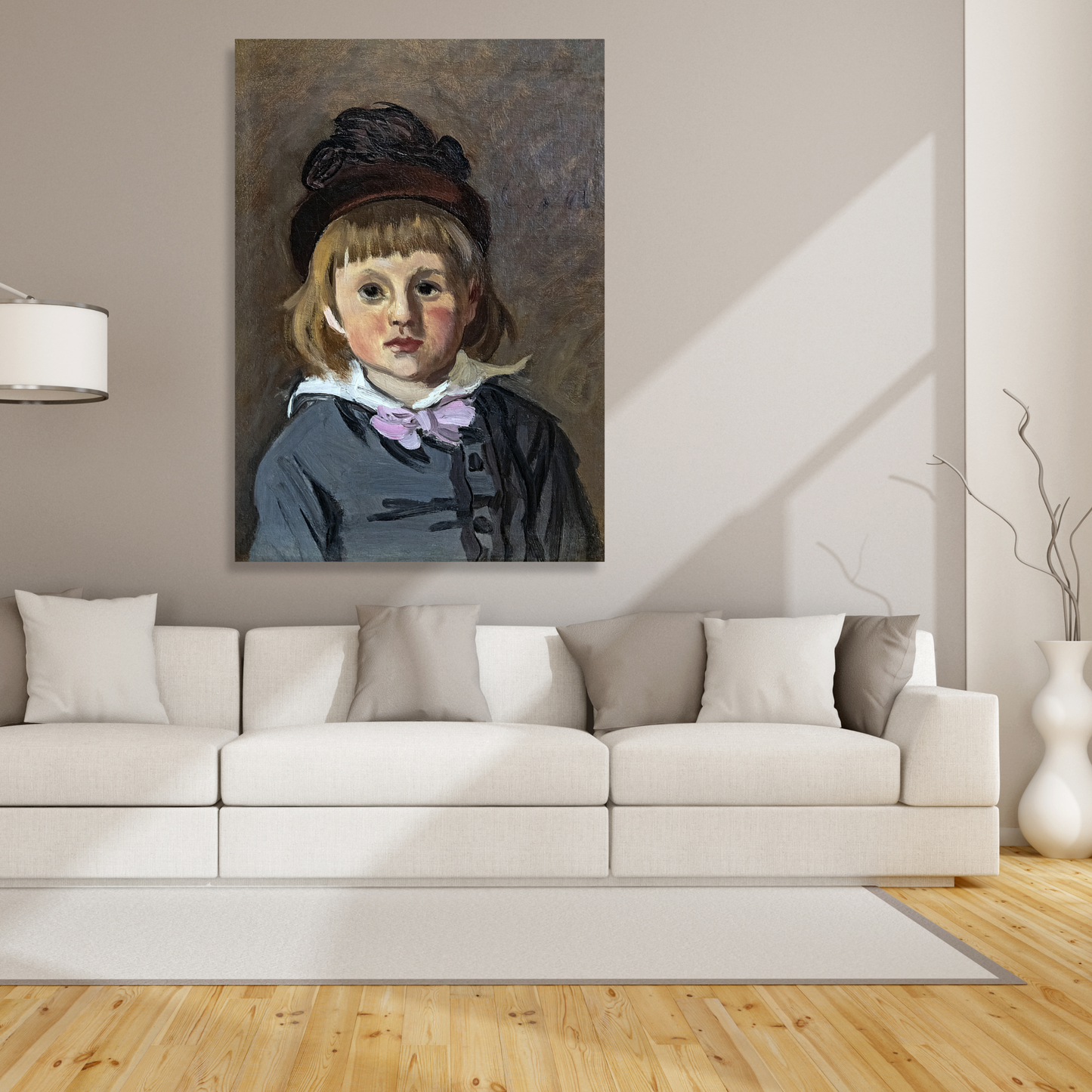 Claude Monet - Portrait of Son Jean Wall Art Canvas Print