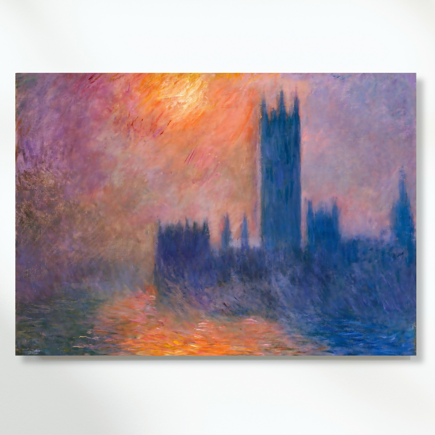 Claude Monet - The Houses of Parliament in London Wall Art Canvas Print