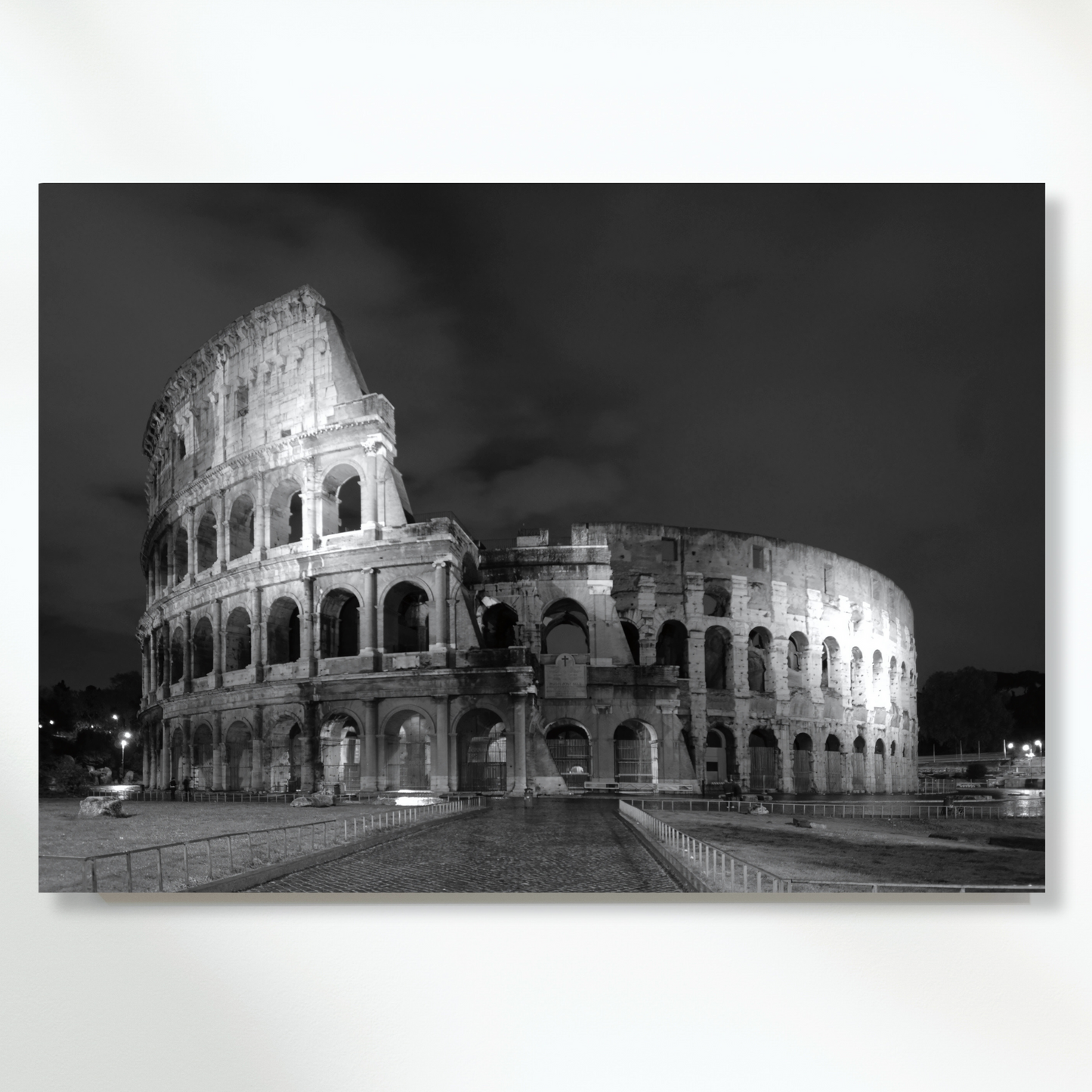Colosseum At Night Wall Art Canvas Print