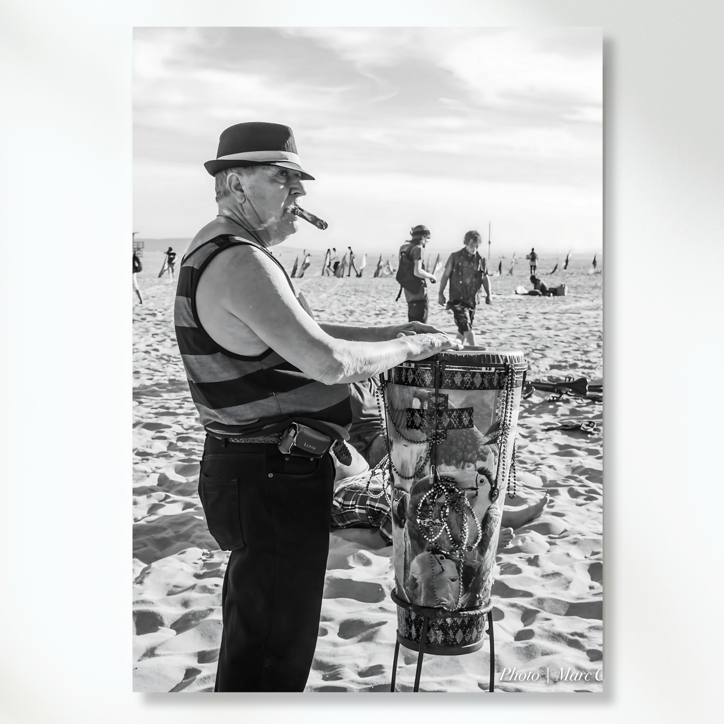 Conga On The Beach Wall Art Canvas Print