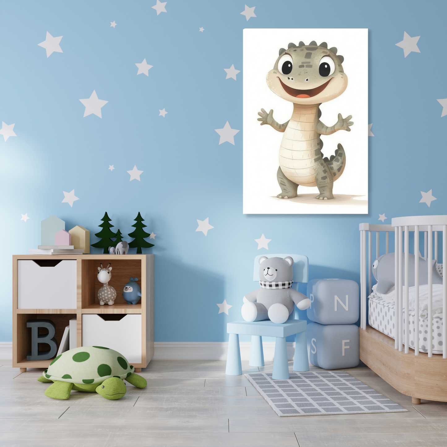 Cornelius Crocodile Canvas Wall Art Print
