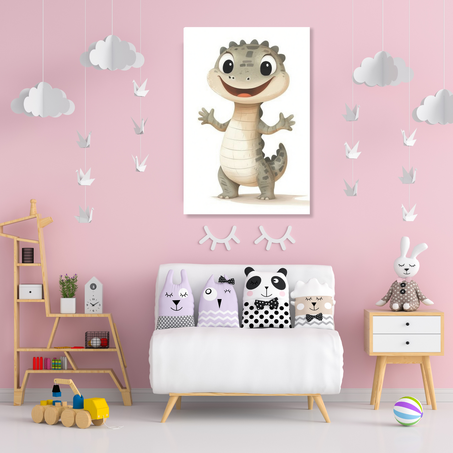 Cornelius Crocodile Canvas Wall Art Print