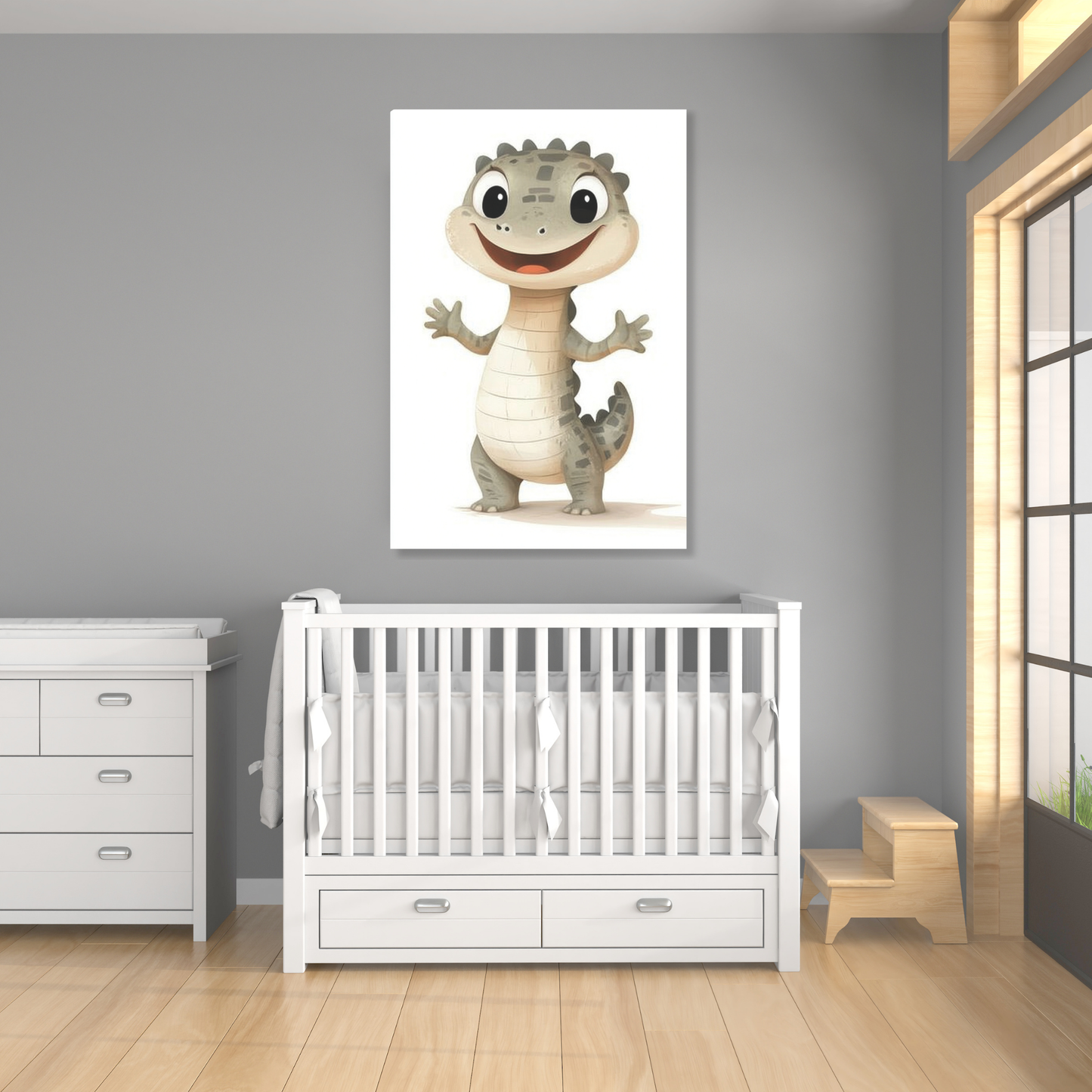 Cornelius Crocodile Canvas Wall Art Print