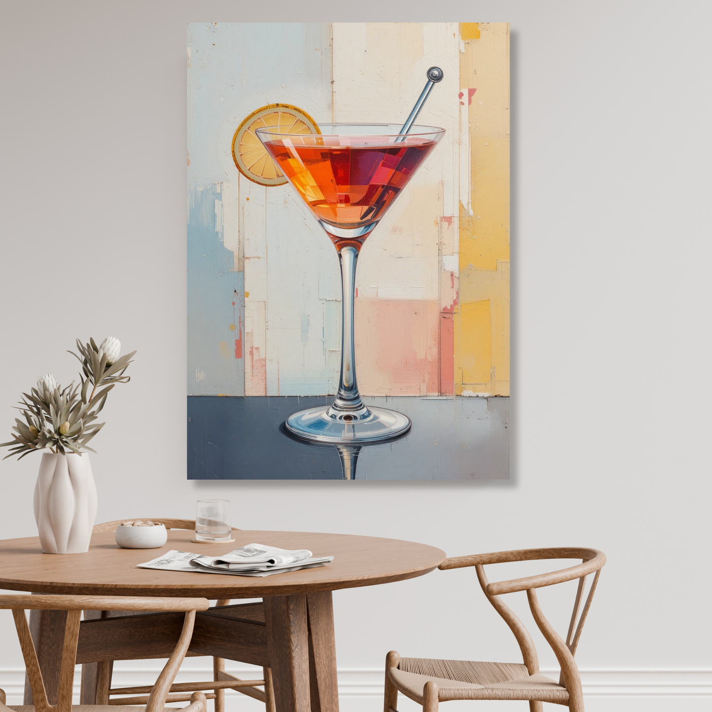Cosmopolitan Retro Vintage Wall Art Canvas Print