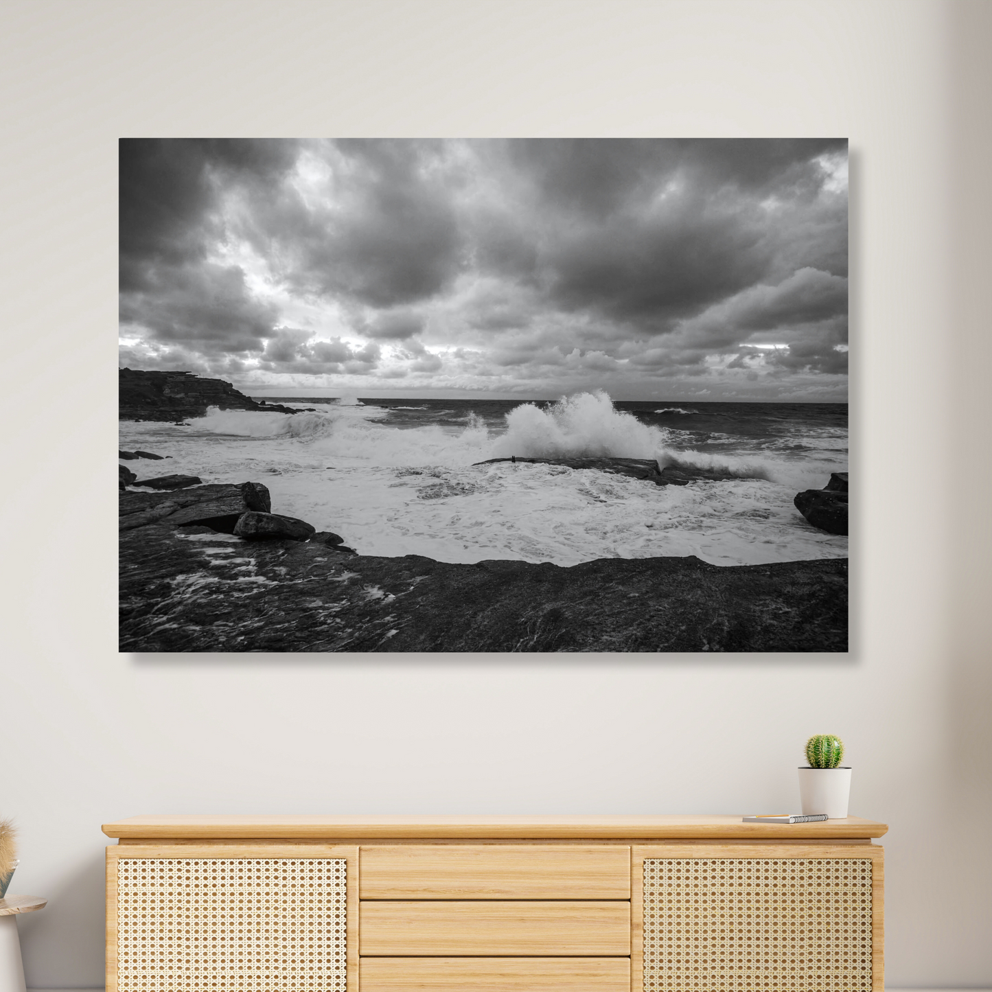 Crashing Ocean Waves Wall Art Canvas Print
