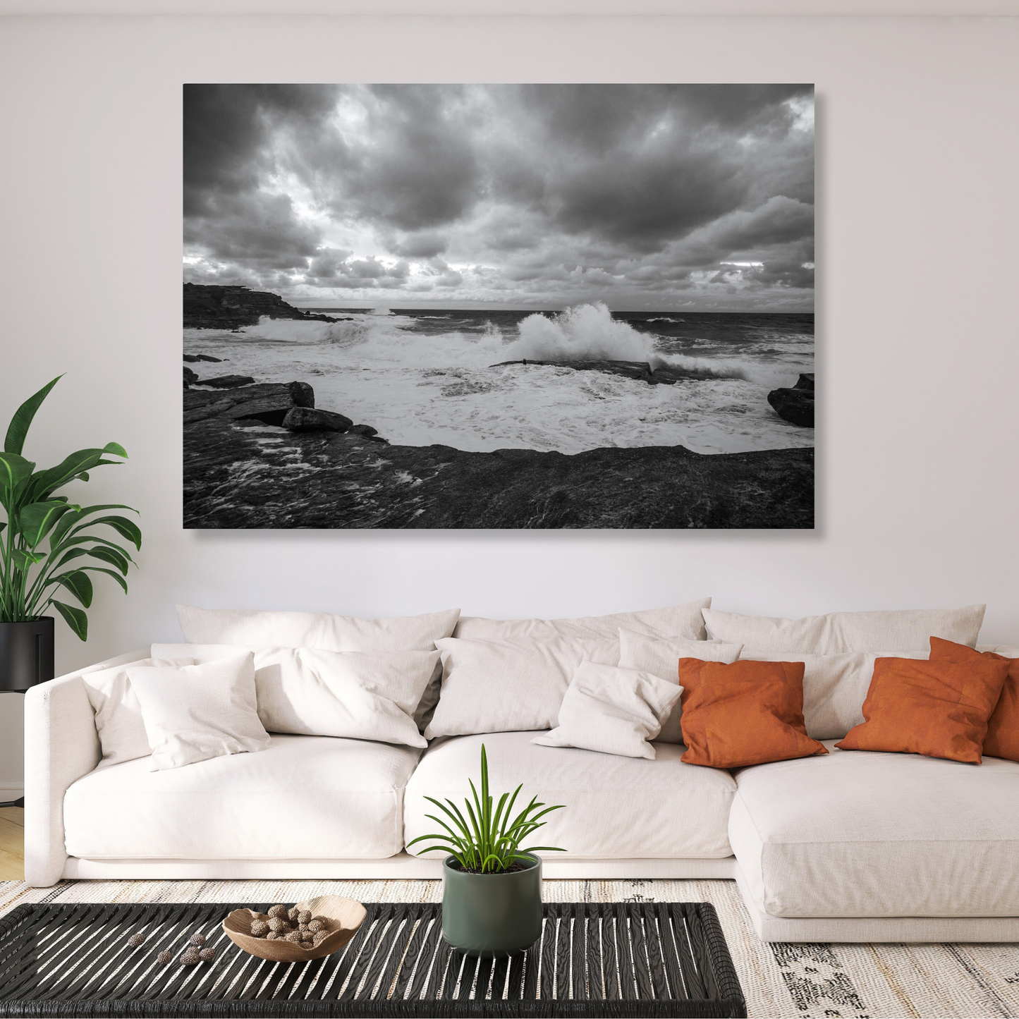 Crashing Ocean Waves Wall Art Canvas Print