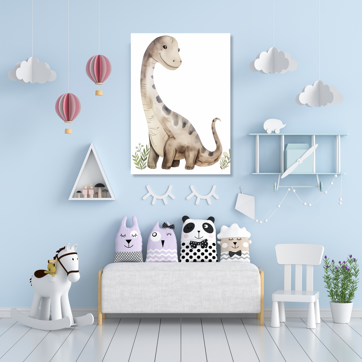 Daffyd Dinosaur Canvas Wall Art Print
