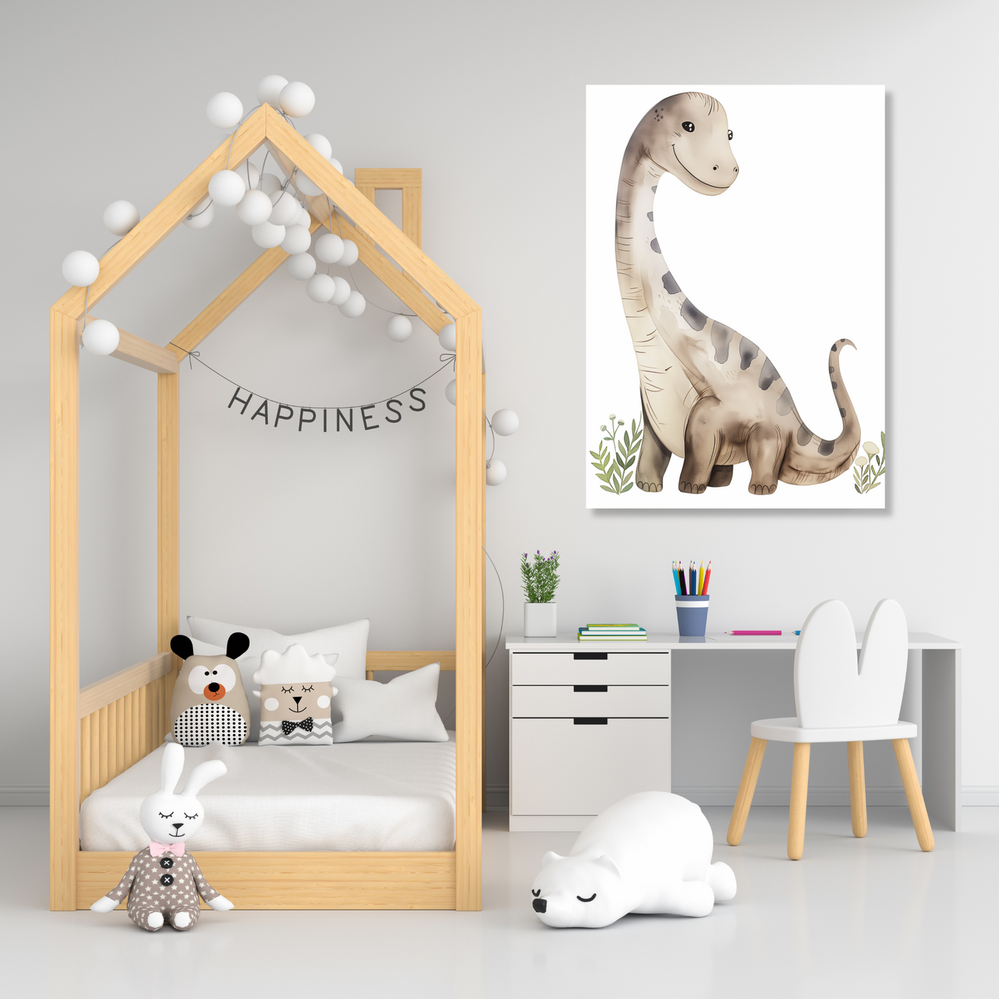 Daffyd Dinosaur Canvas Wall Art Print