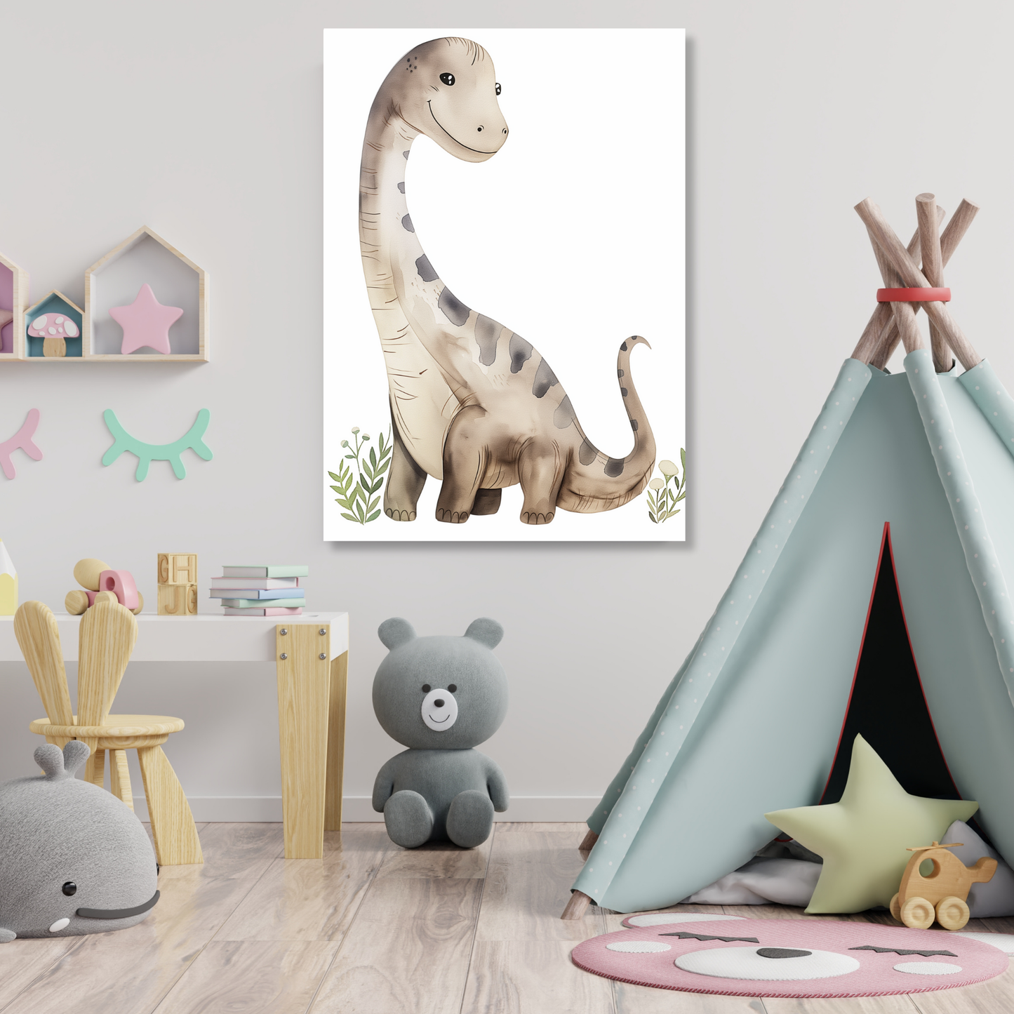 Daffyd Dinosaur Canvas Wall Art Print
