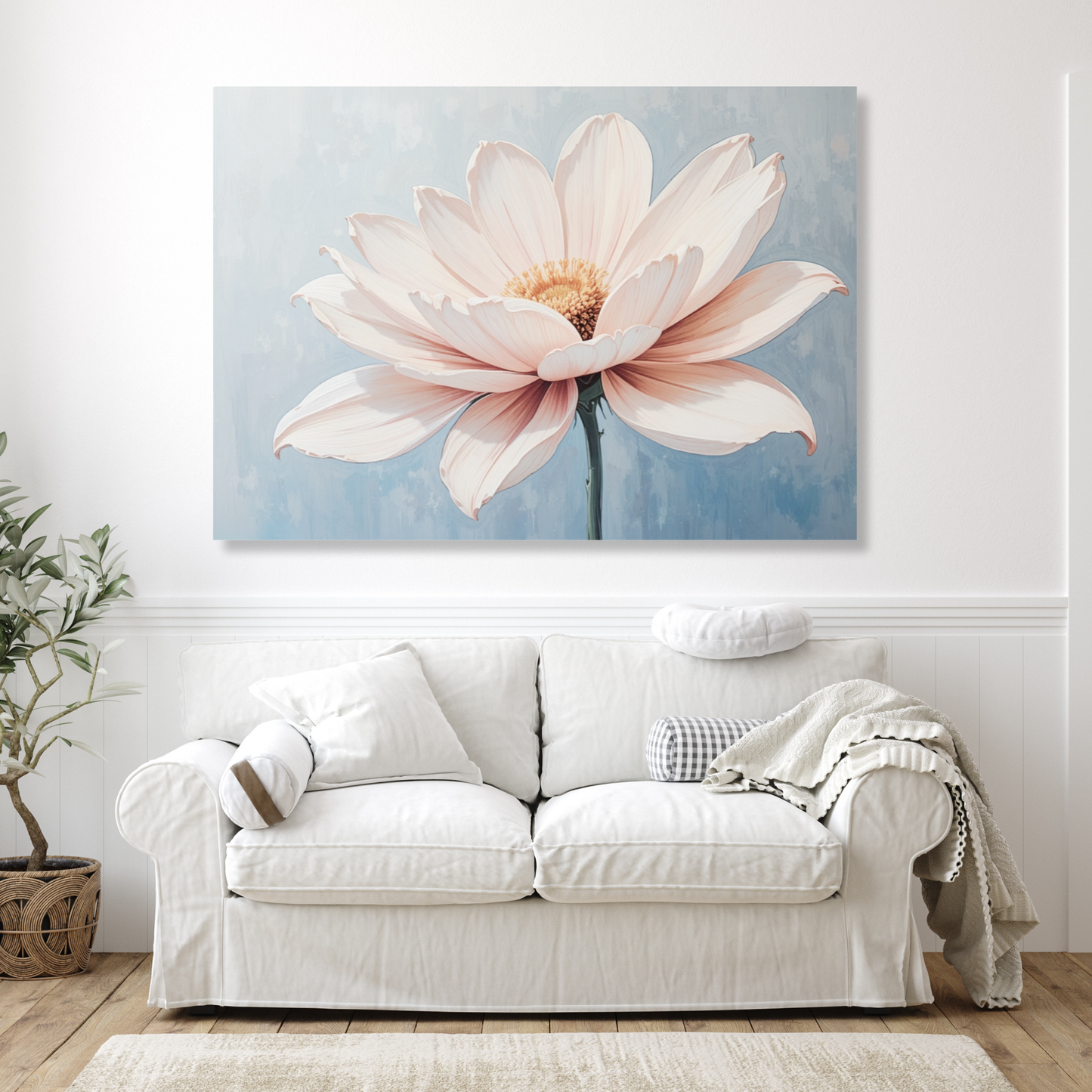 Dainty Petals Floral Wall Art Canvas Print