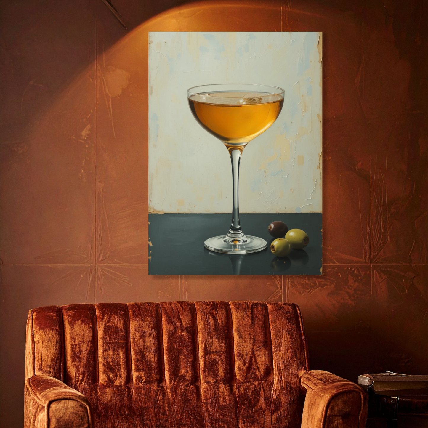 Dessert Wine Retro Vintage Wall Art Canvas Print