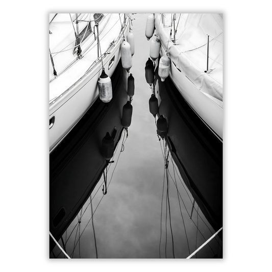 Docked Boats Wall Art Canvas Print