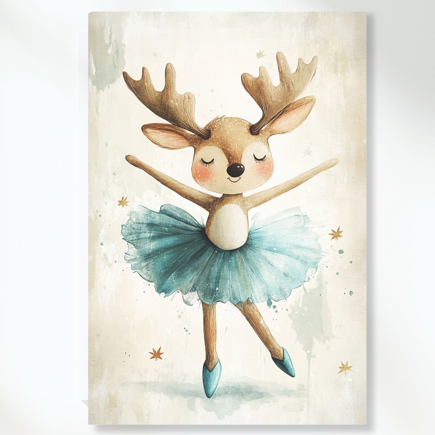 Dolores Deer Ballerina Canvas Wall Art Print