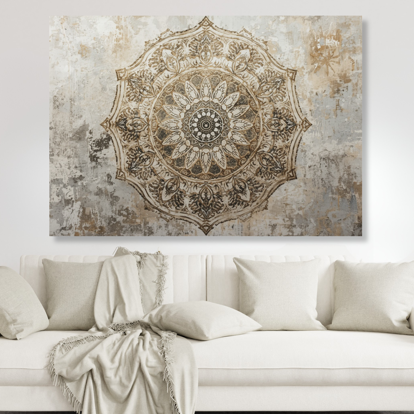 Earth & Spirit Mandala Wall Art Canvas Print