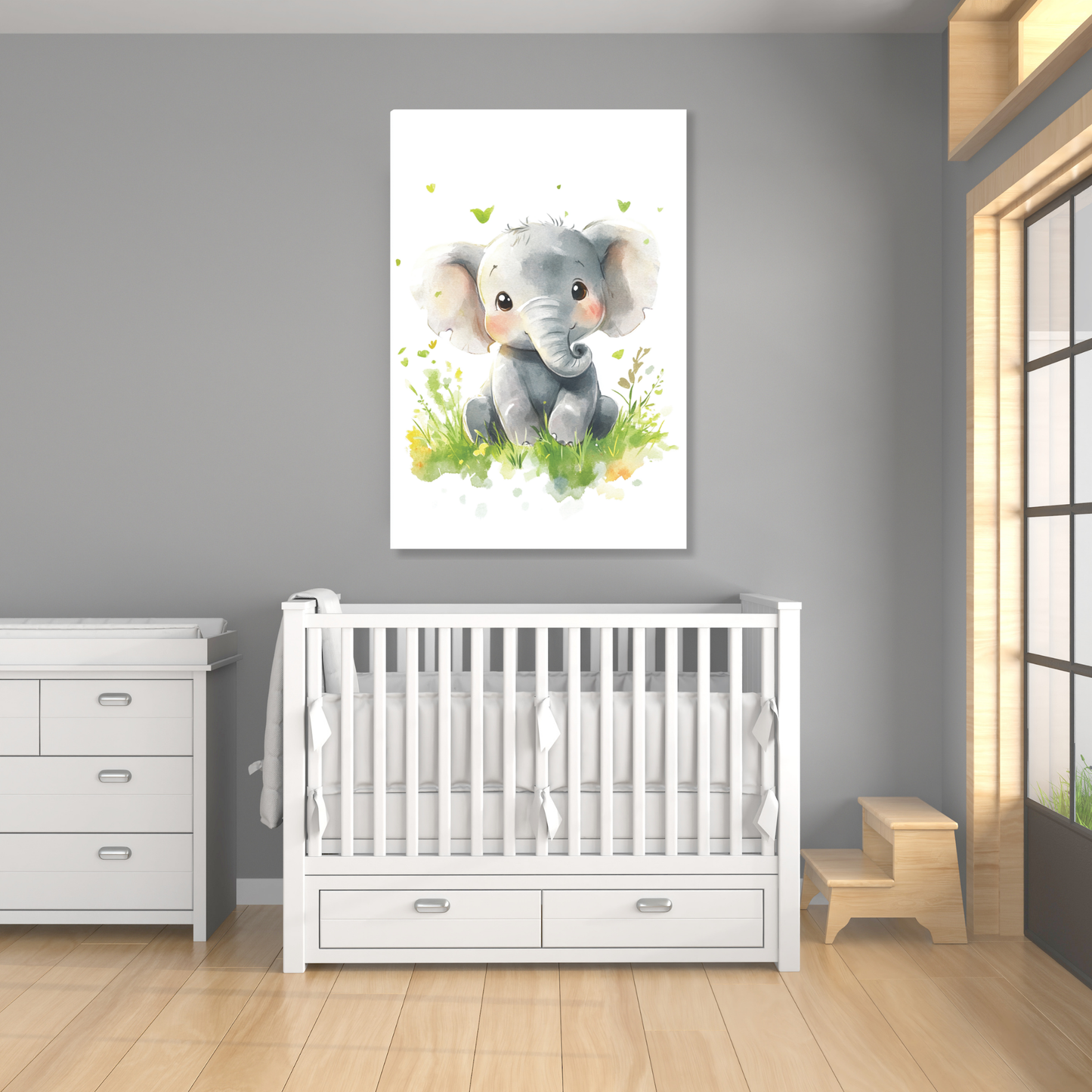 Edgar Elephant Canvas Wall Art Print