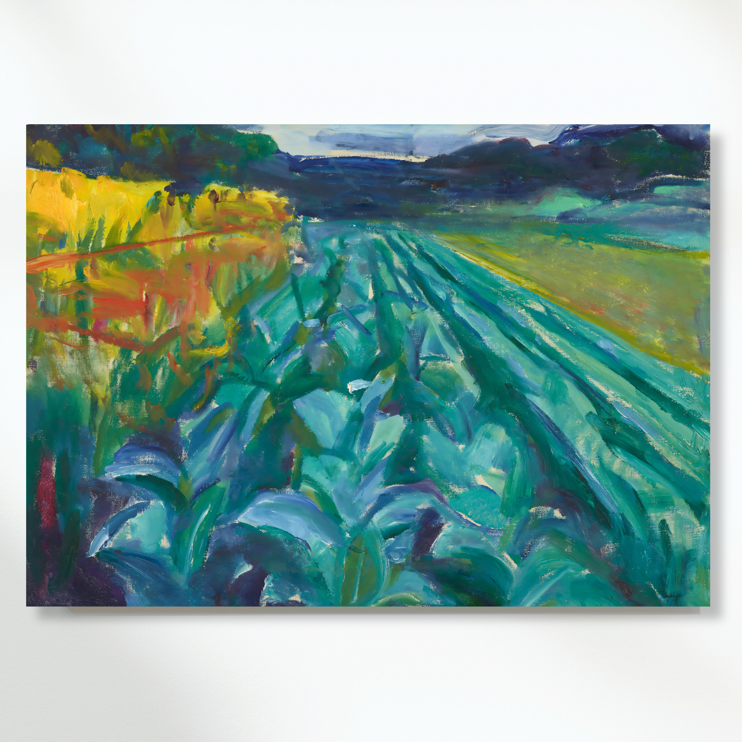 Edvard Munch - Cabbage Field Wall Art Canvas Print