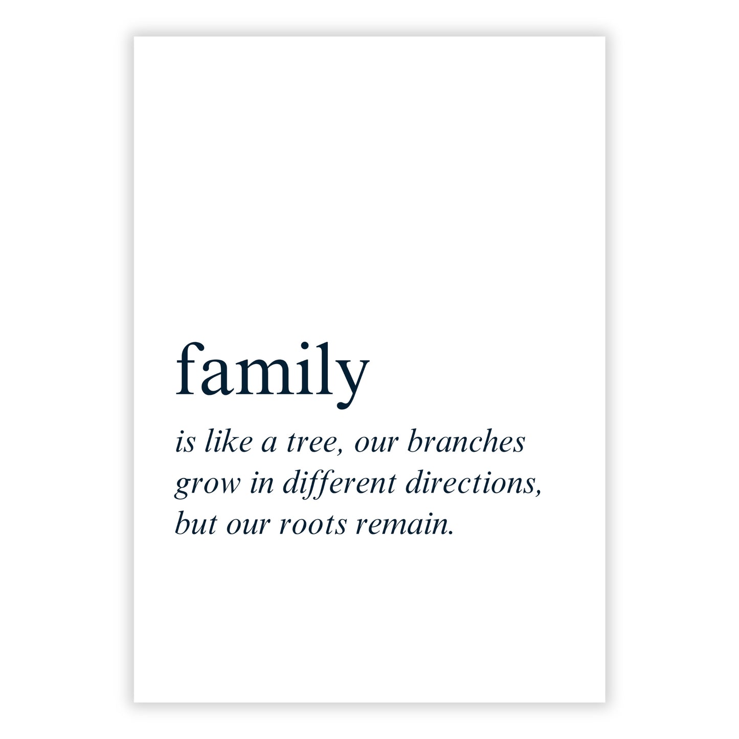 Family Inspirational Wall Art Canvas Print