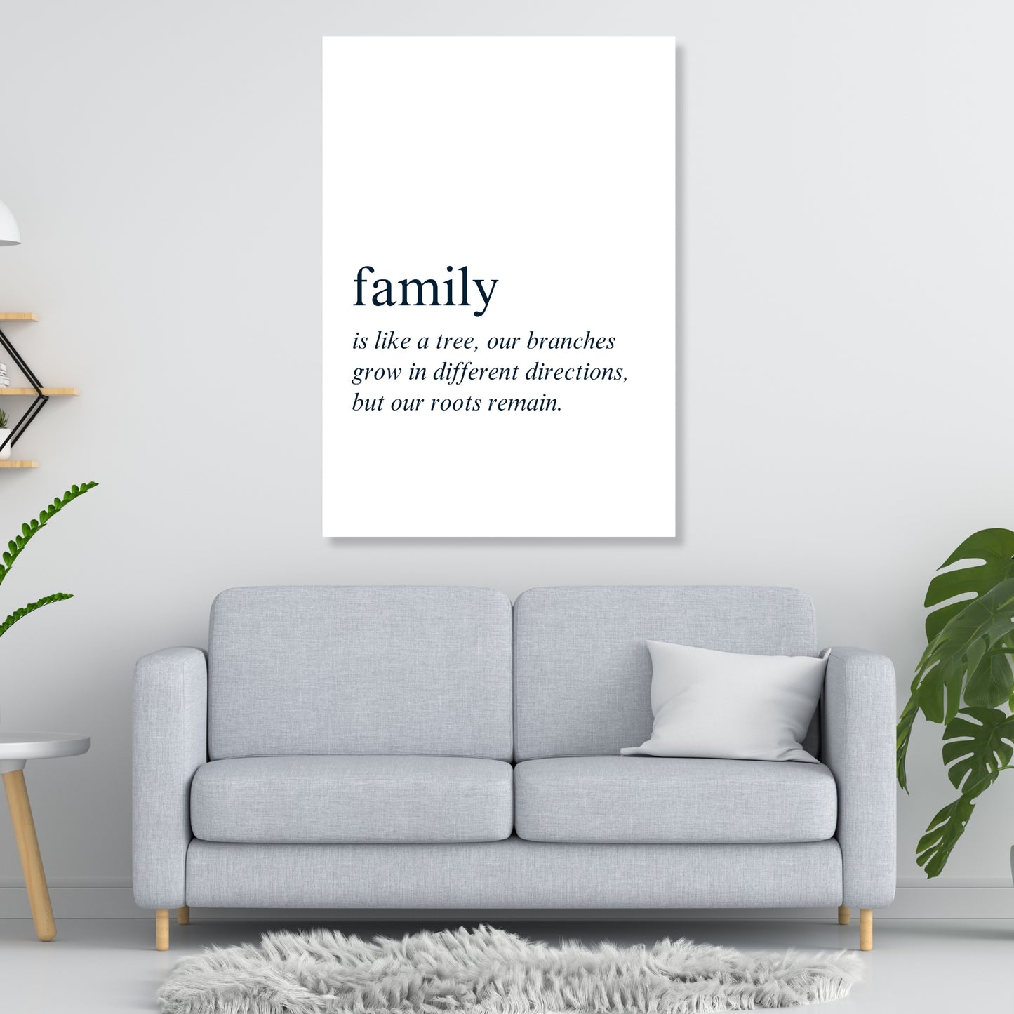 Family Inspirational Wall Art Canvas Print