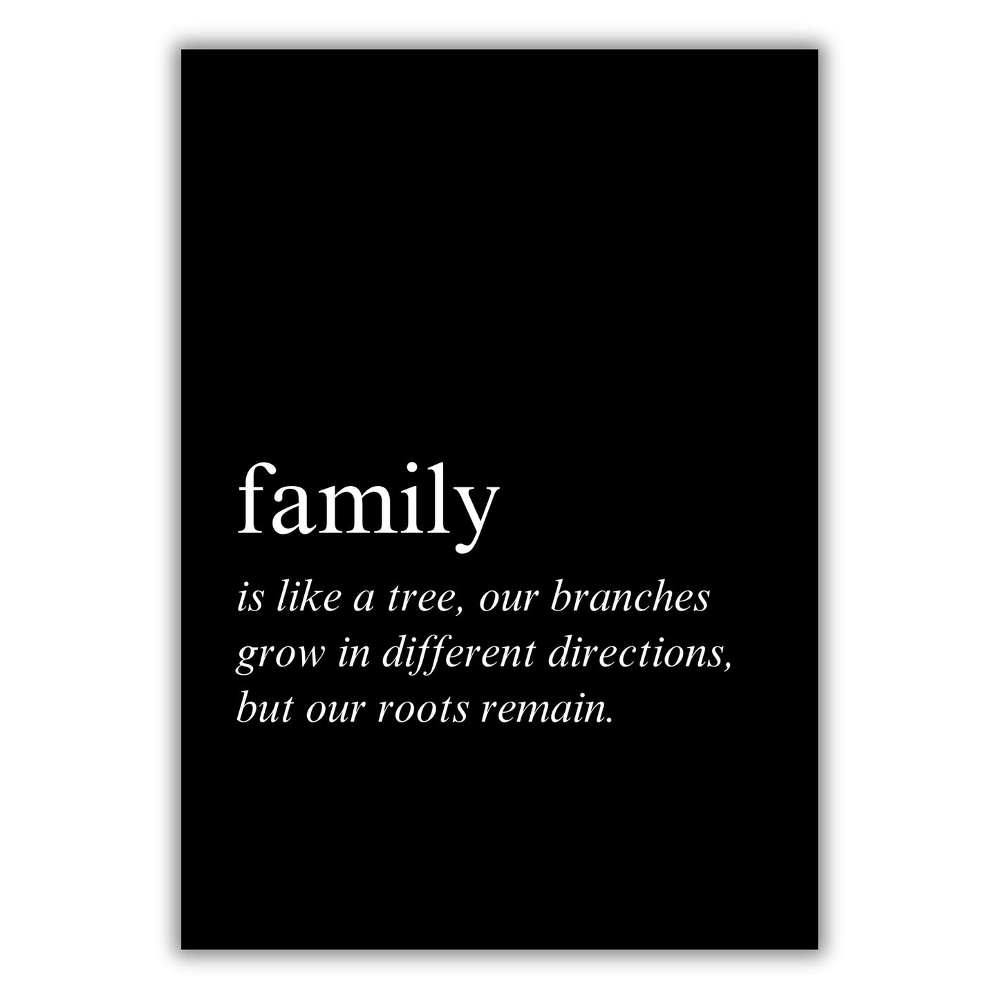 Family on Black Inspirational Wall Art Canvas Print