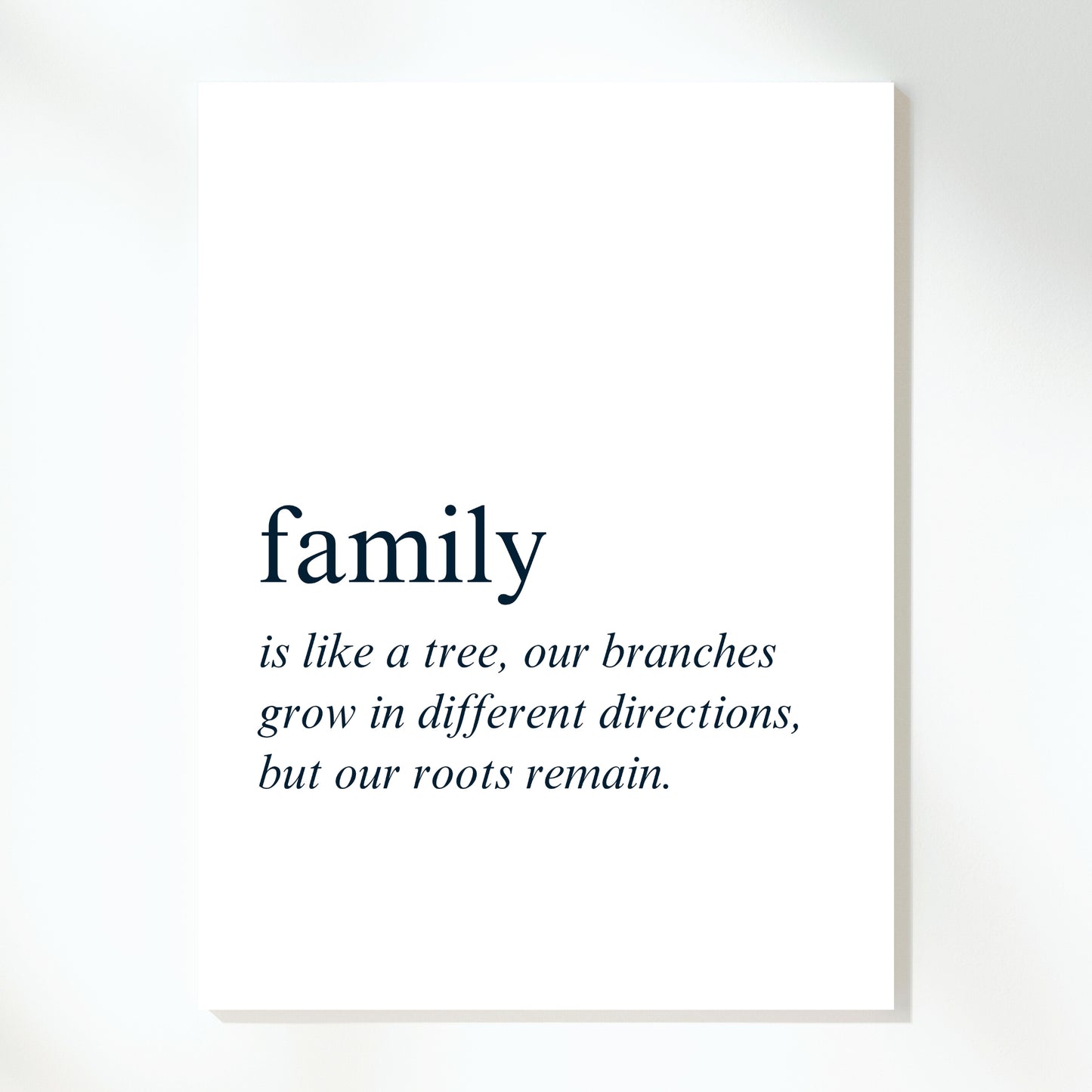 Family Inspirational Wall Art Canvas Print