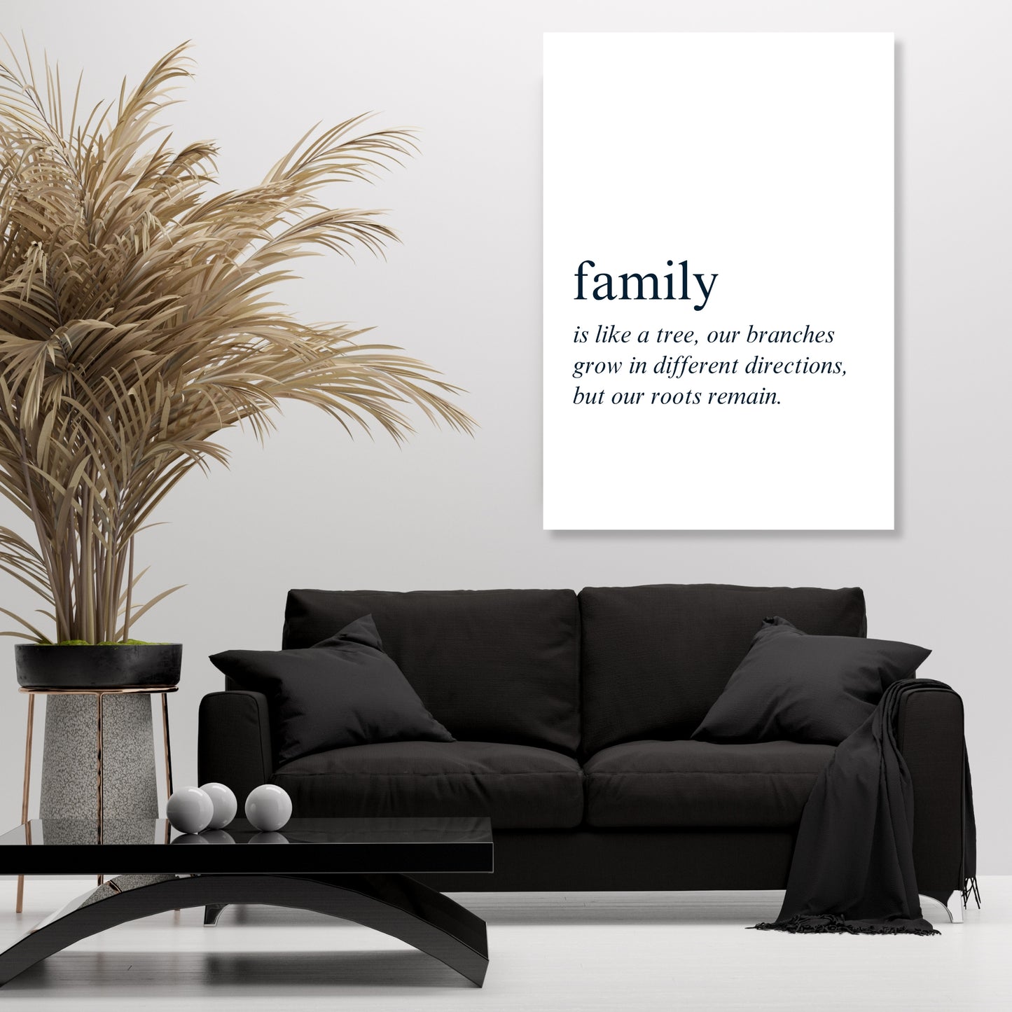 Family Inspirational Wall Art Canvas Print