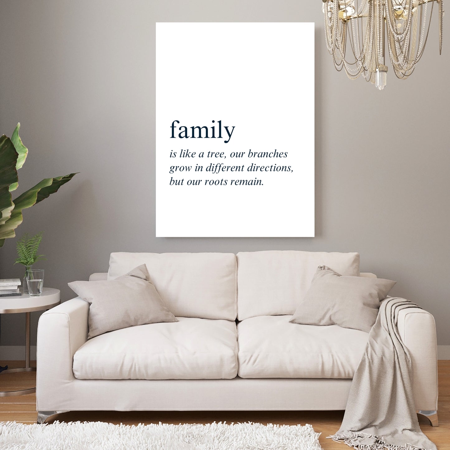 Family Inspirational Wall Art Canvas Print
