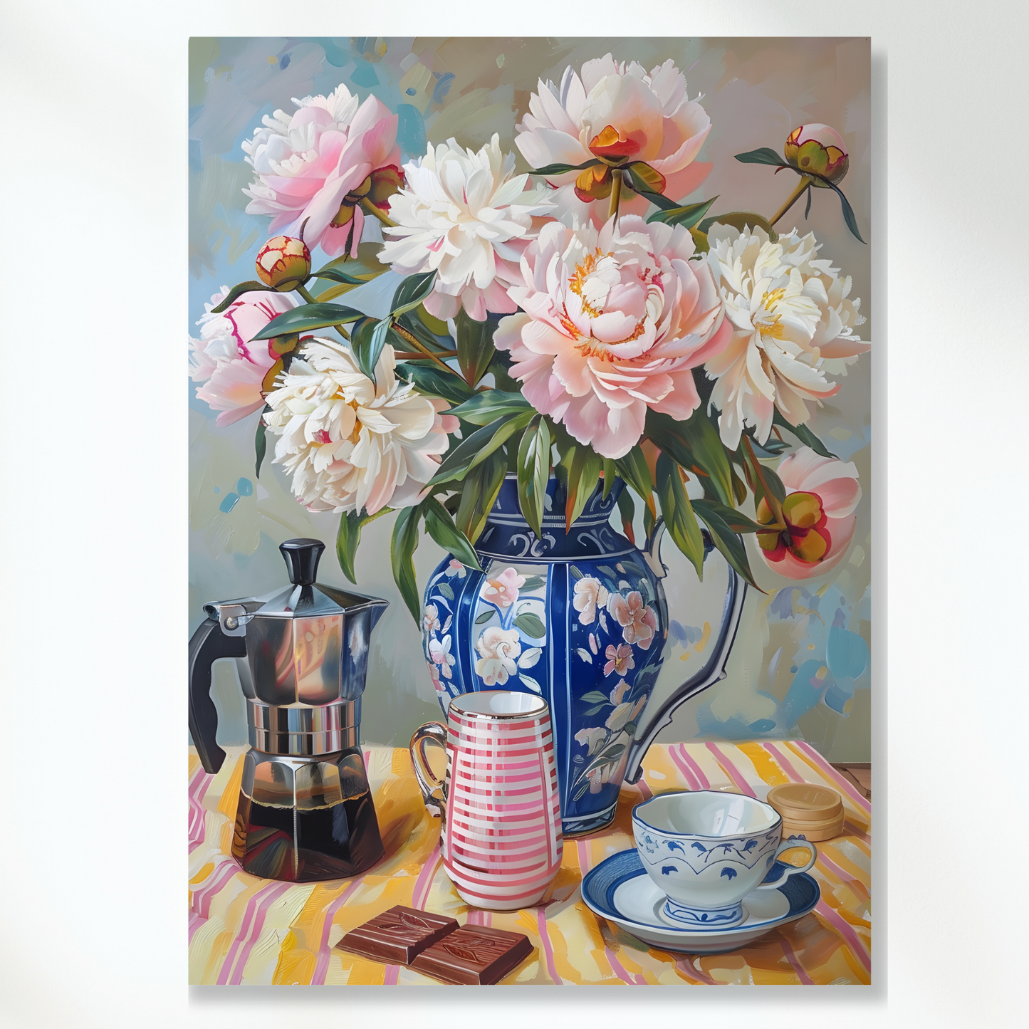 Floral Heart Wall Art Canvas Print